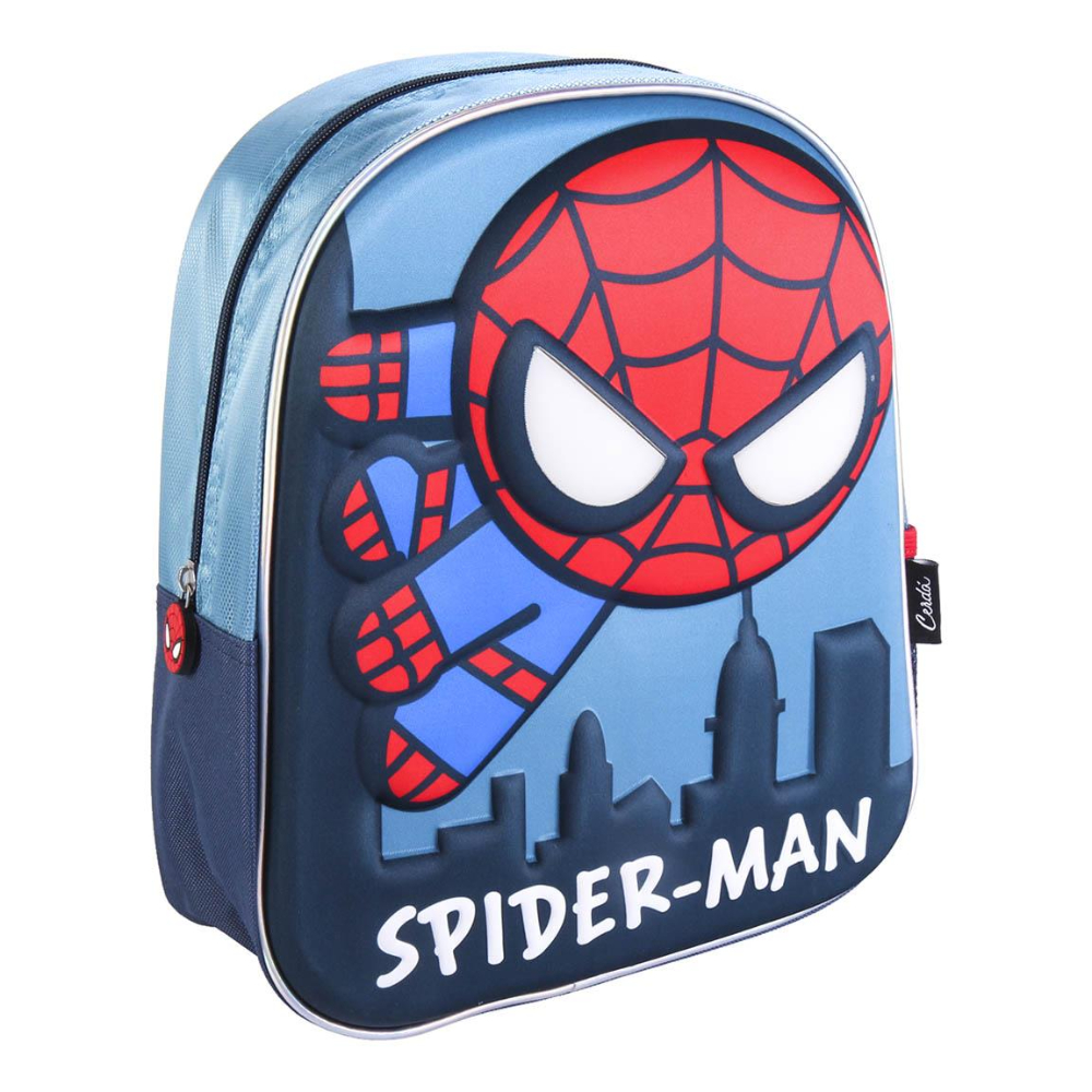 Mochila Spiderman Con Forma 3d - azul-claro - 