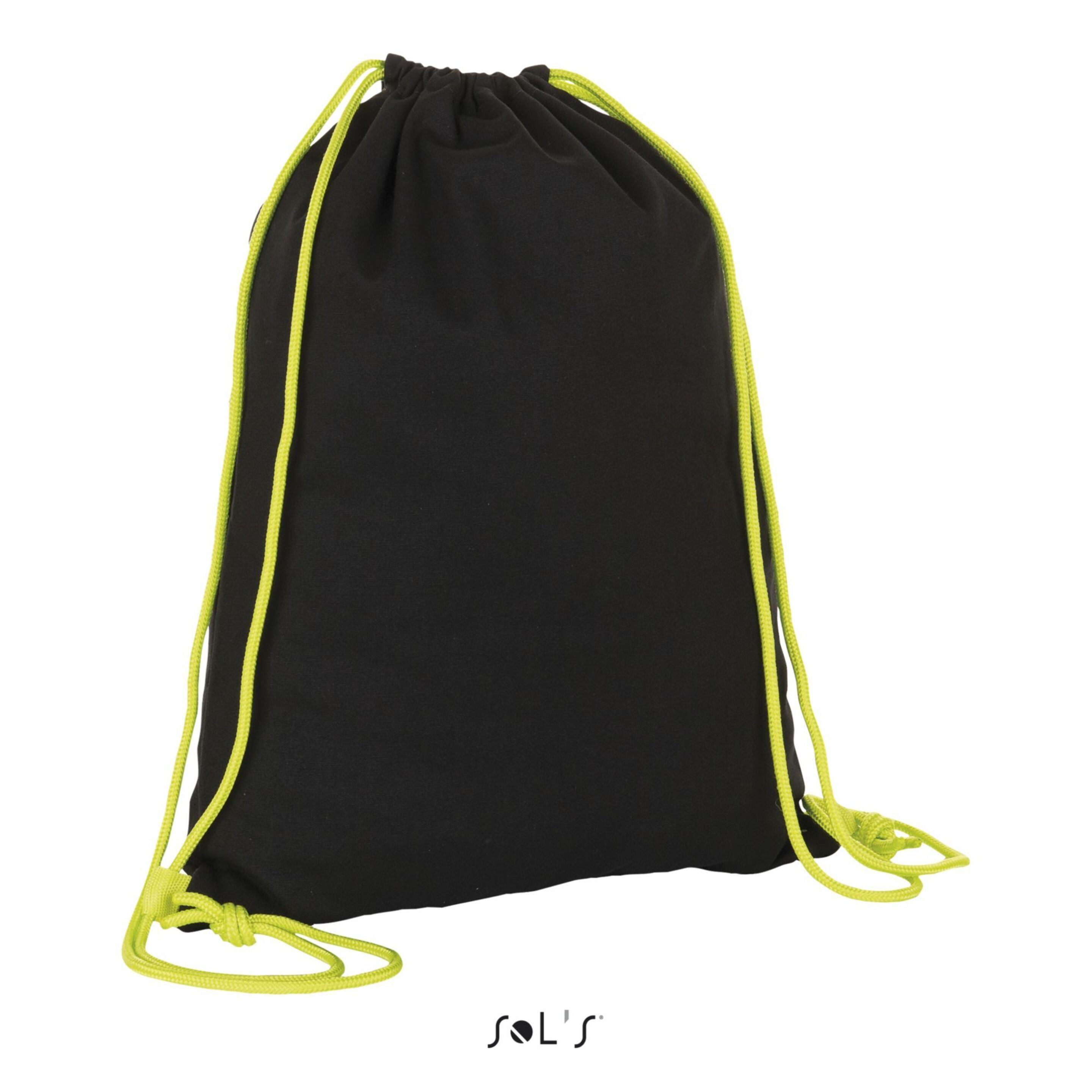 Mochila Sols District Drawstring Backpack Black Yellow