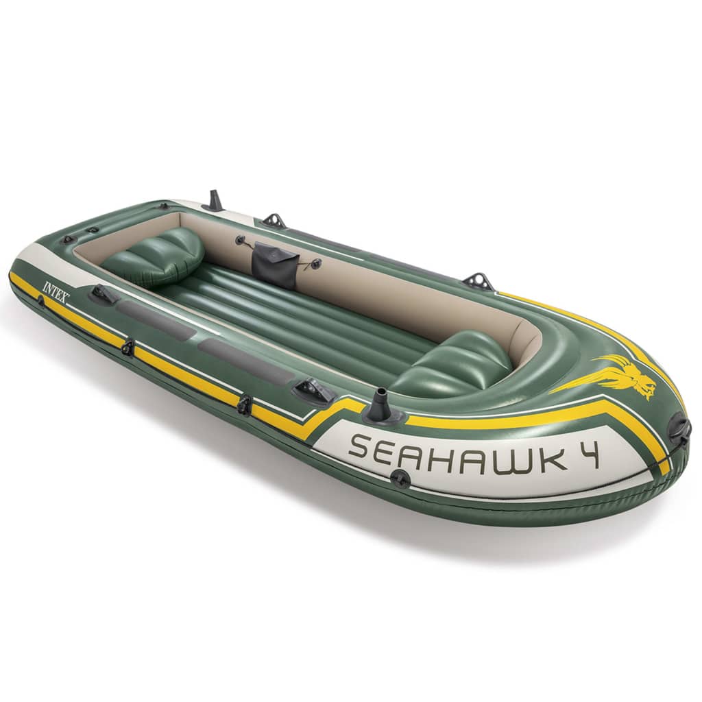 Set Bote Hinchable Con Remos Y Bomba Intex Seahawk 4