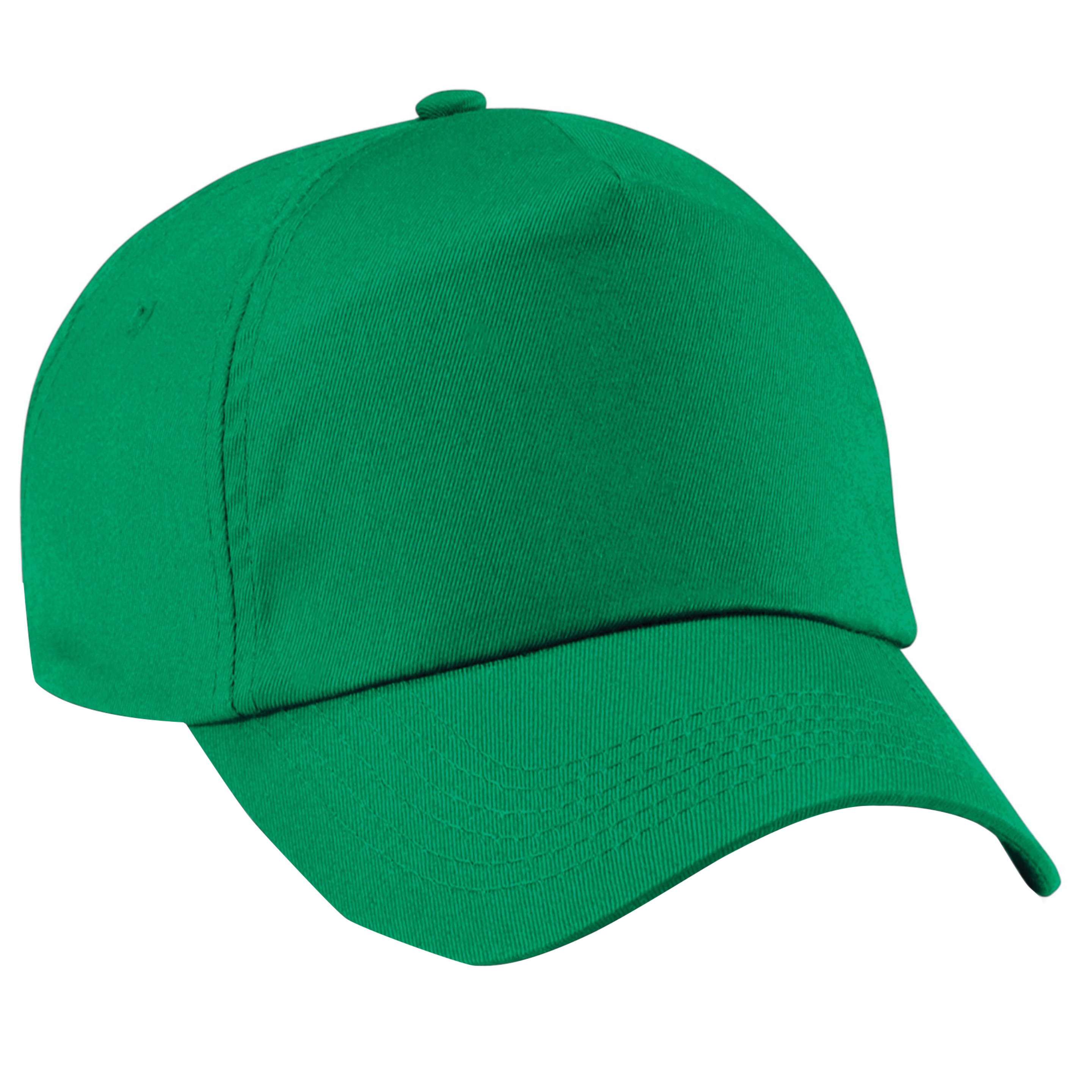 Unisex Plain Original 5 Painéis Boné De Basebol Beechfield (Kelly Green)