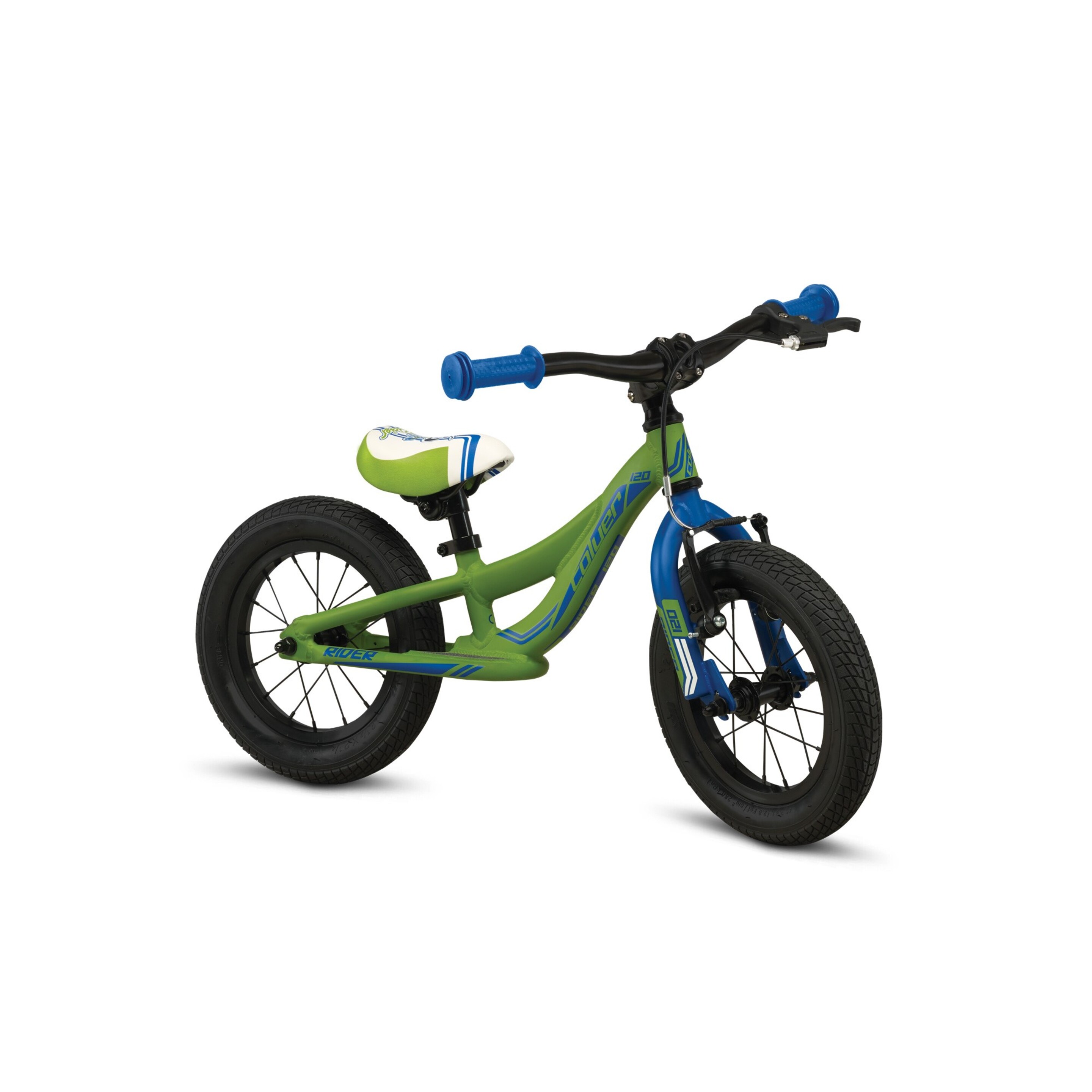 Bicicleta Coluer Raider 12" Verde/azul Sin Pedale