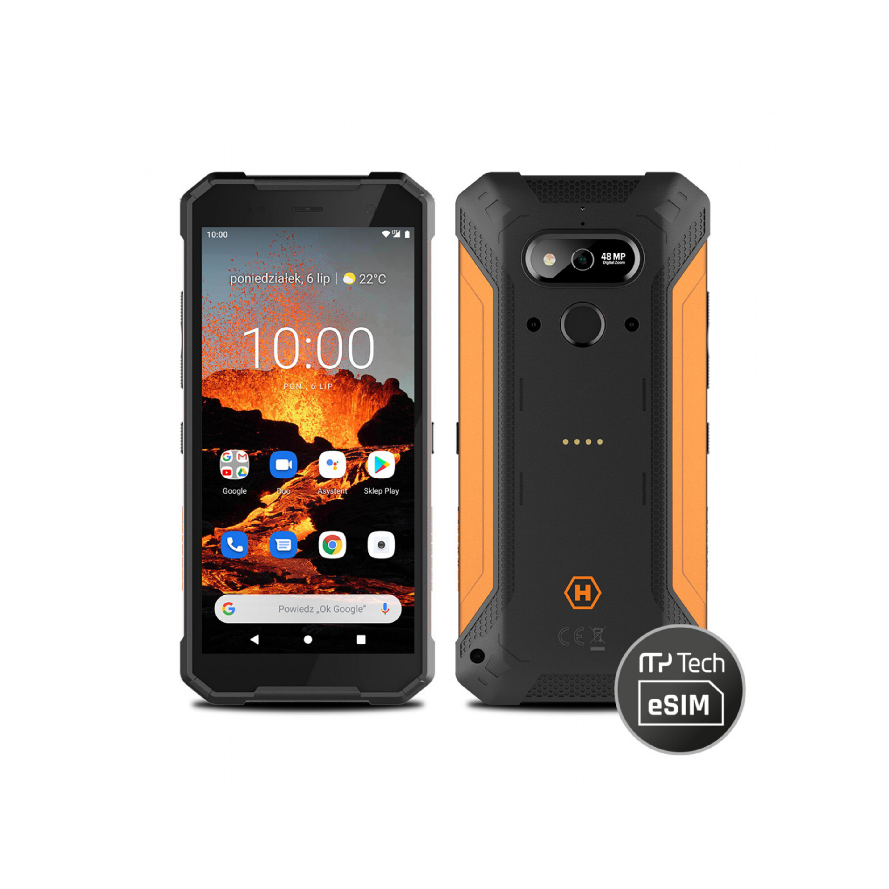 Hammer Explorer Pro 5.72" 4g E-sim 6+128gb Black Orange