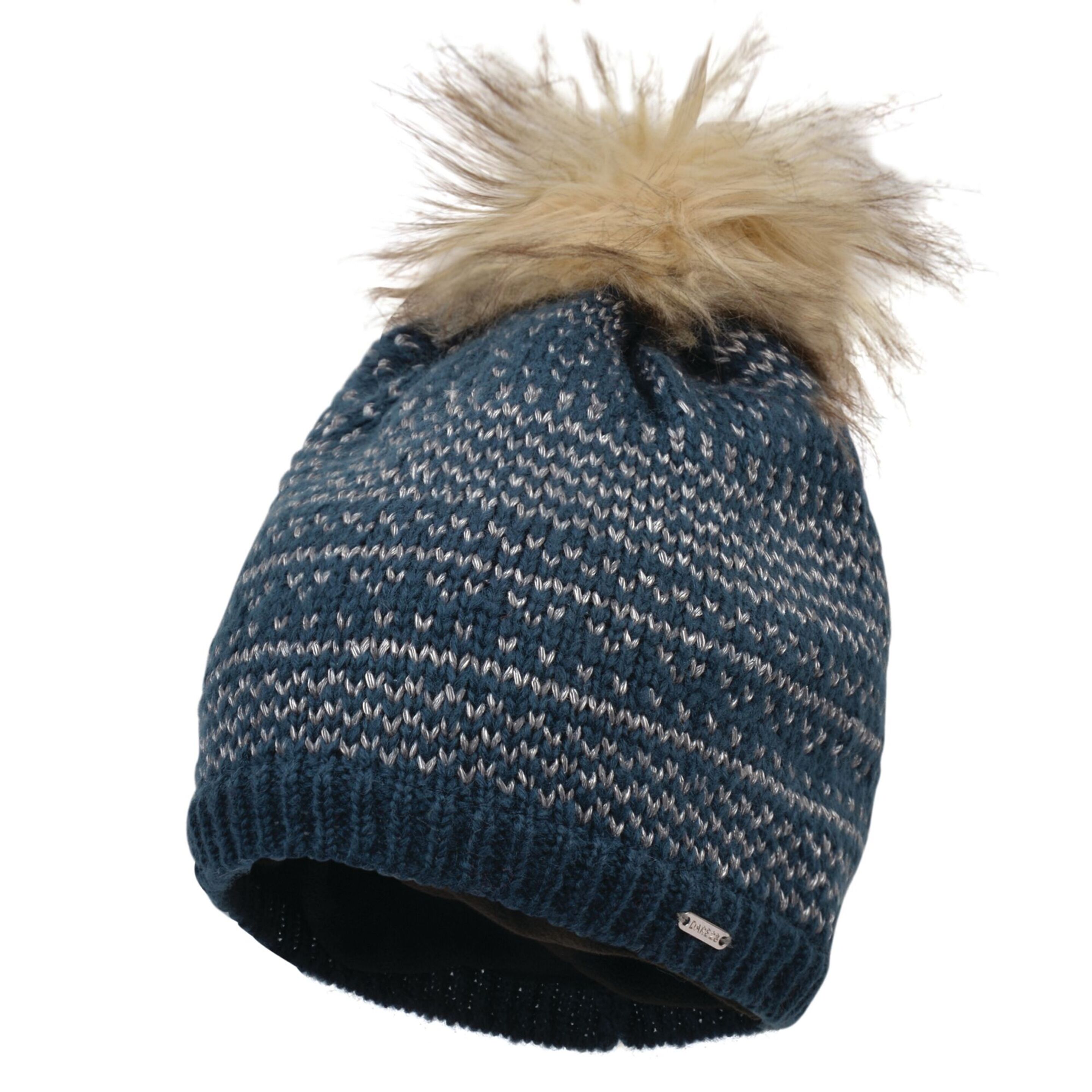 Gorro De Invierno Vitalize Con Pom Pom De Pelo Sintético Para Mujer Dare 2b (Azul)