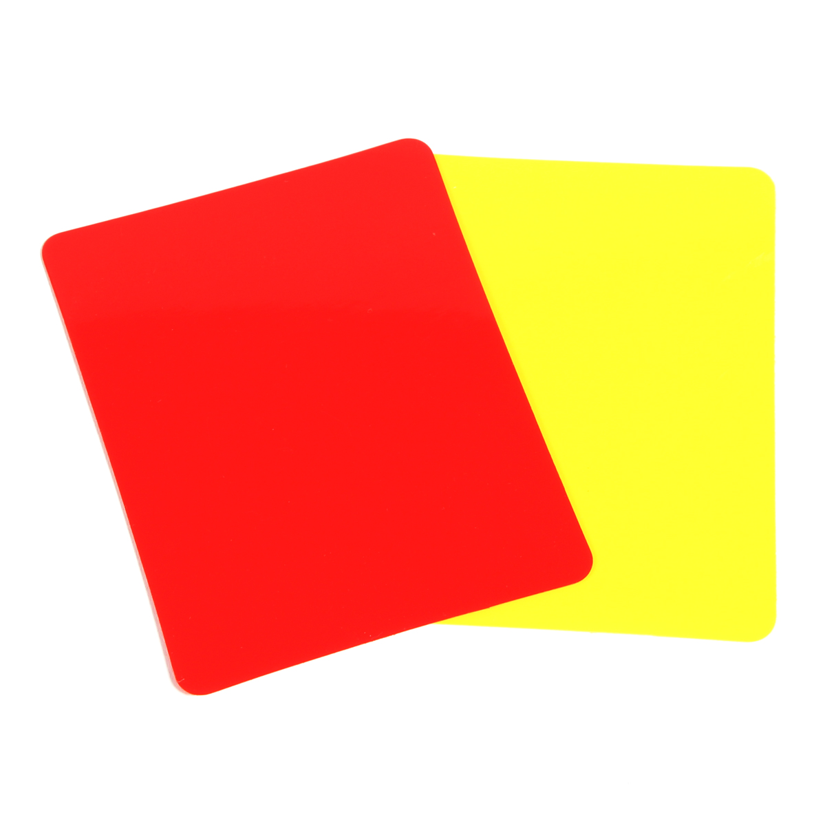 Cartões De Arbitragem Em Pvc (conjunto De 2, 1 Vermelho E 1 Amarelo)