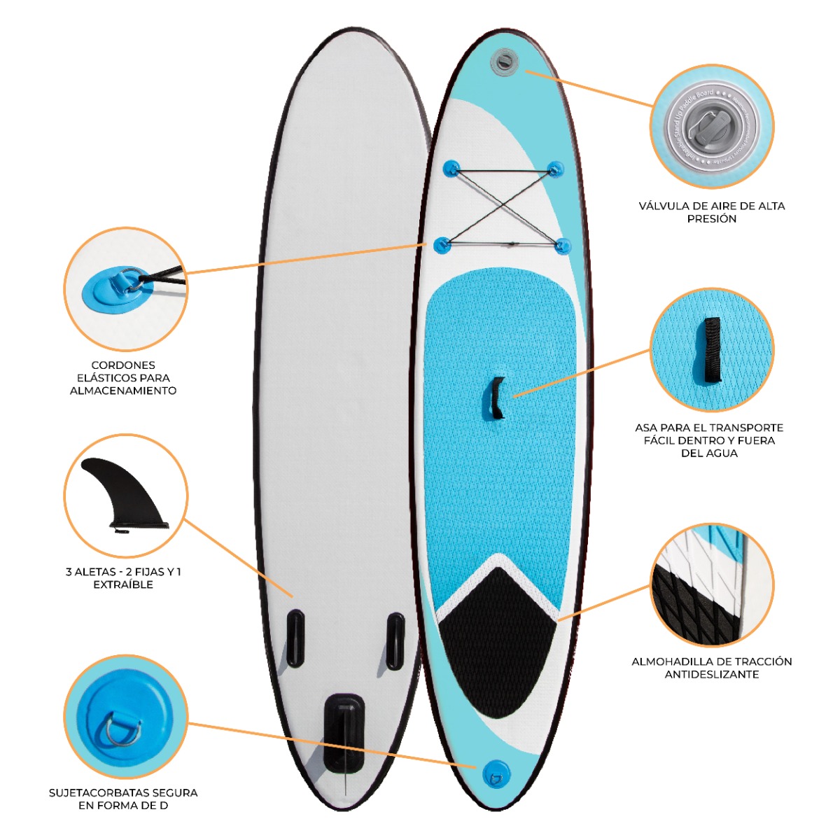 Tabla De Paddle Surf Hinchable Monster 307 X 72 X 11cm  MKP