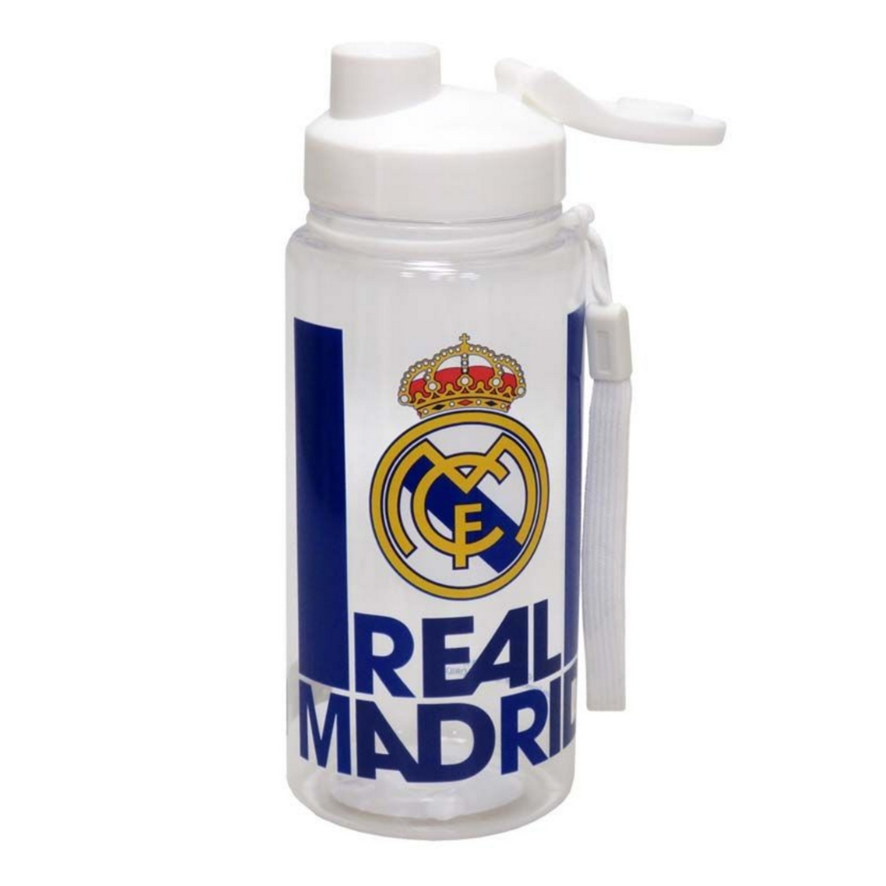 Botella Translúcida Del Real Madrid De 19x7 Cm (550 Ml)
