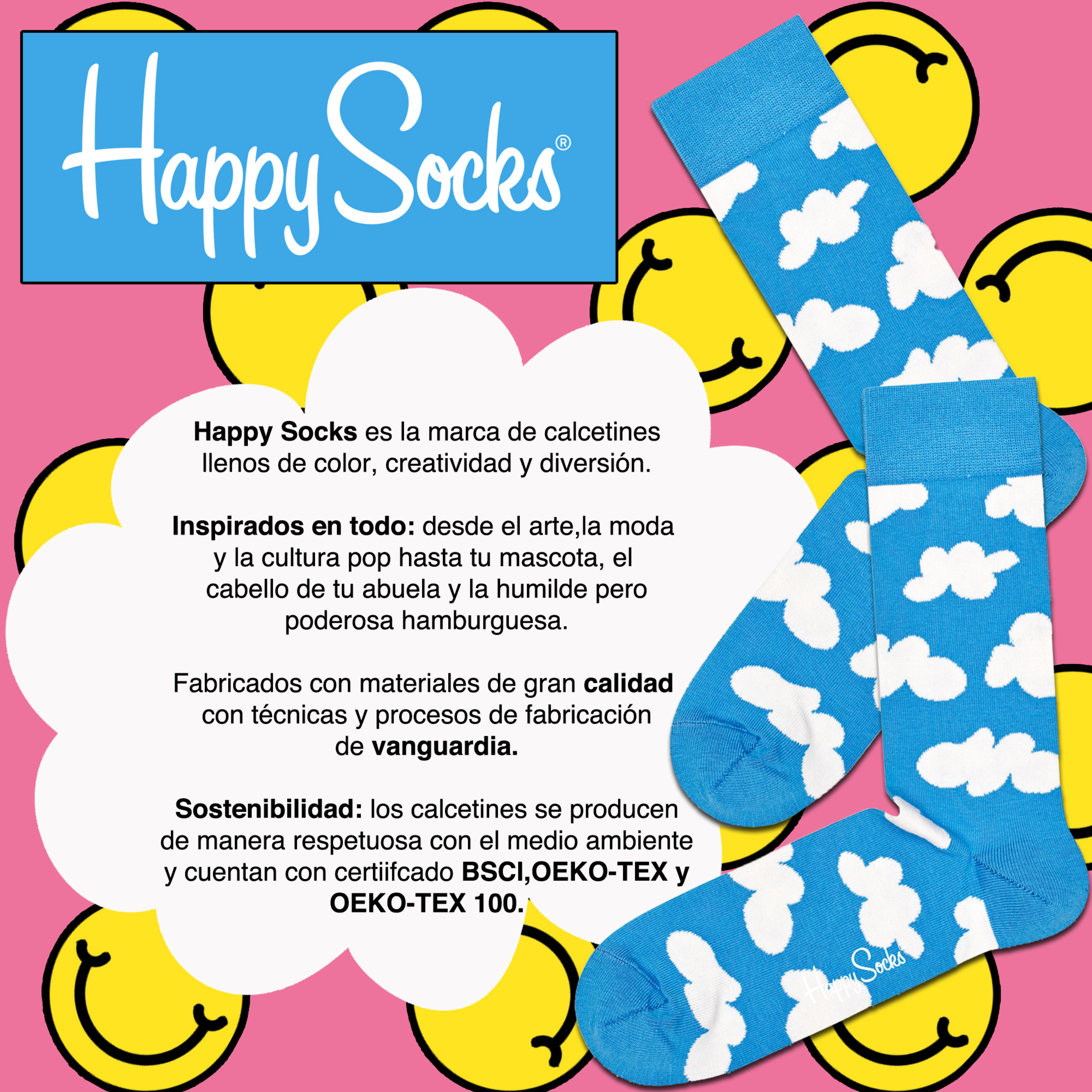 Pack 3 Pares De Calcetines Happy Socks Banana Liners - Multicolor  MKP