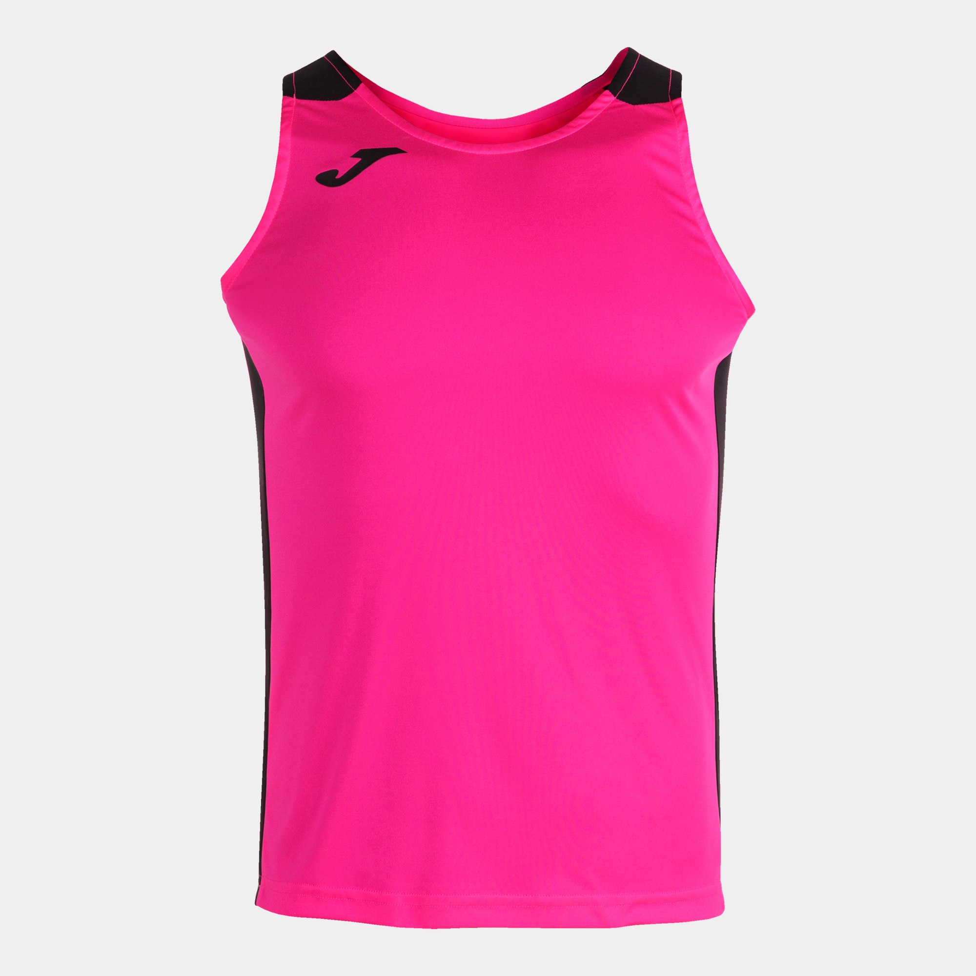 Camiseta Tirantes Joma Record Ii Rosa Flúor Negro - rosa-fluor - 