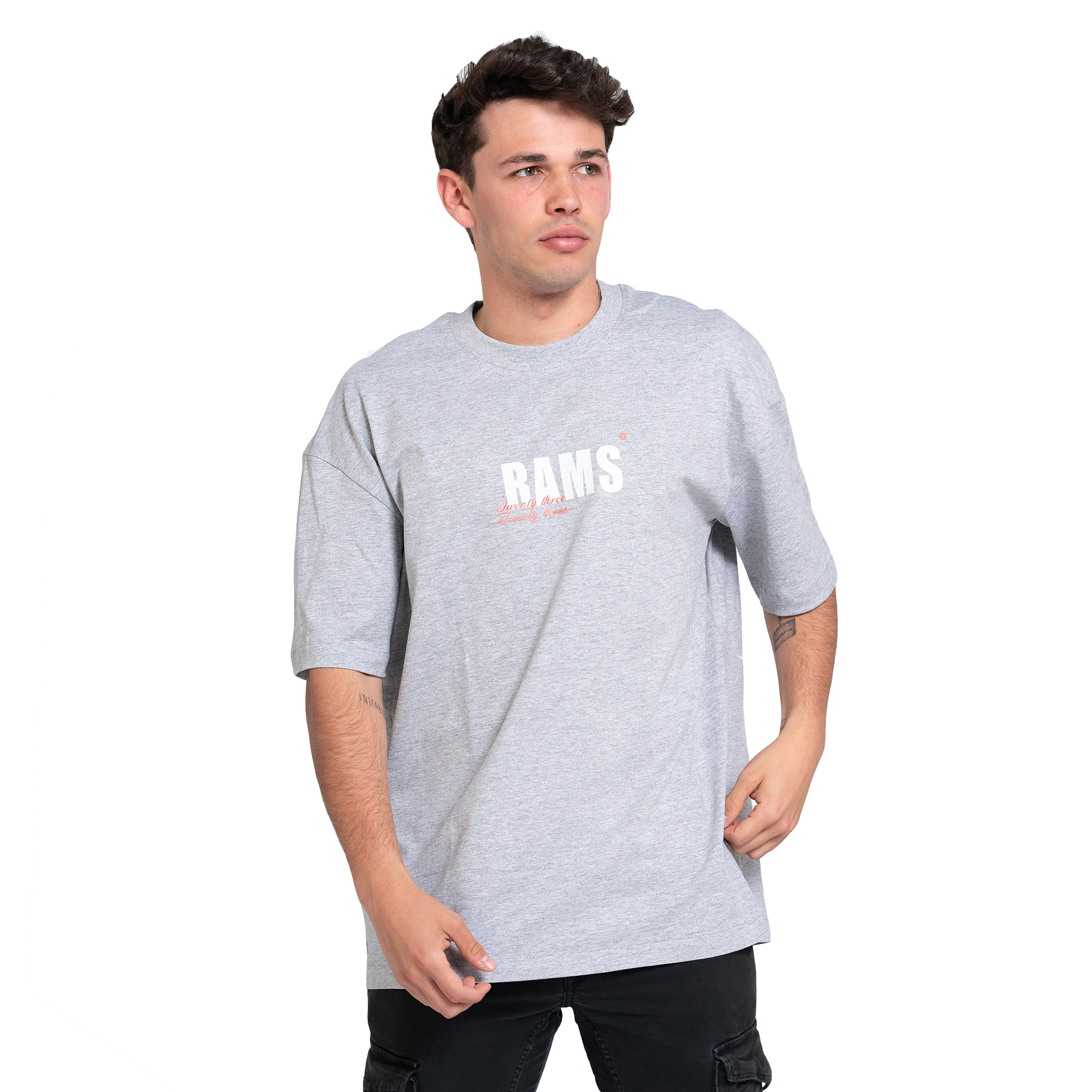 Camiseta Oversize Rams 23 Doble Twenty Three - gris - 
