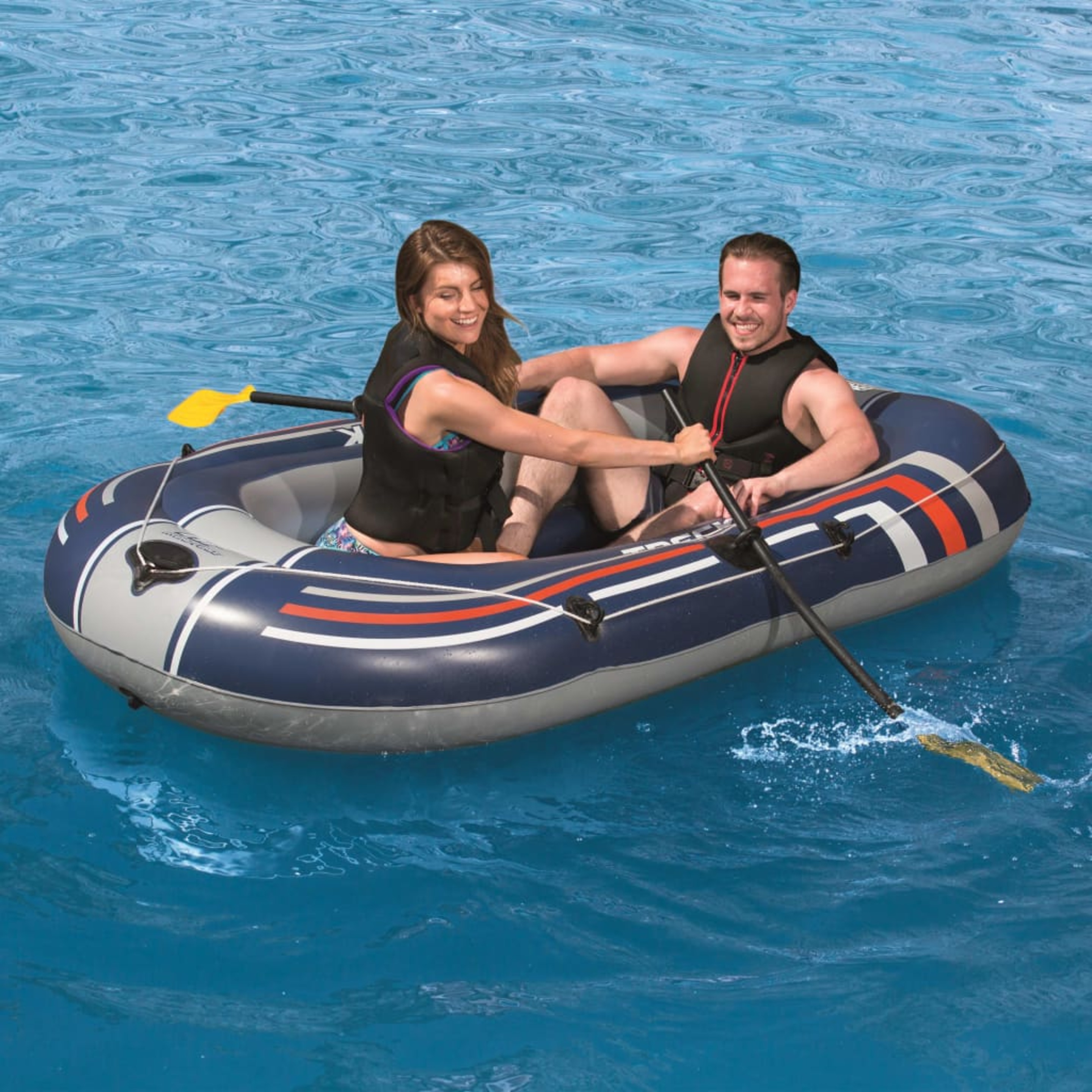 Bestway Barca Inflable Hydro-force Con Remos Y Bomba 61083 Azul