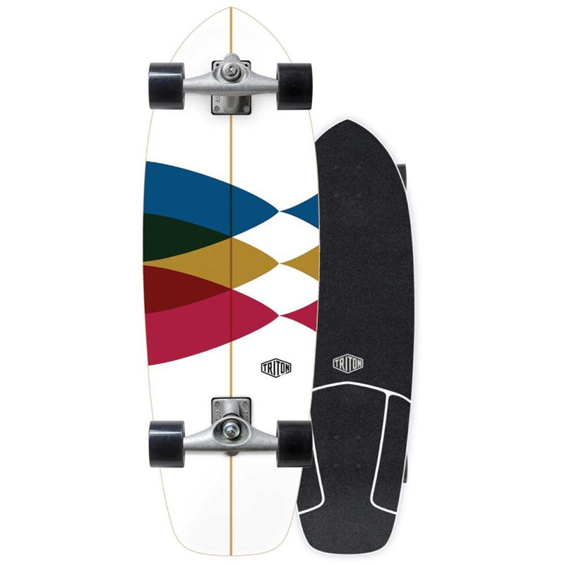 Surf Skate Carver Triton Spectral Cx 30" - blanco-azul-claro - 