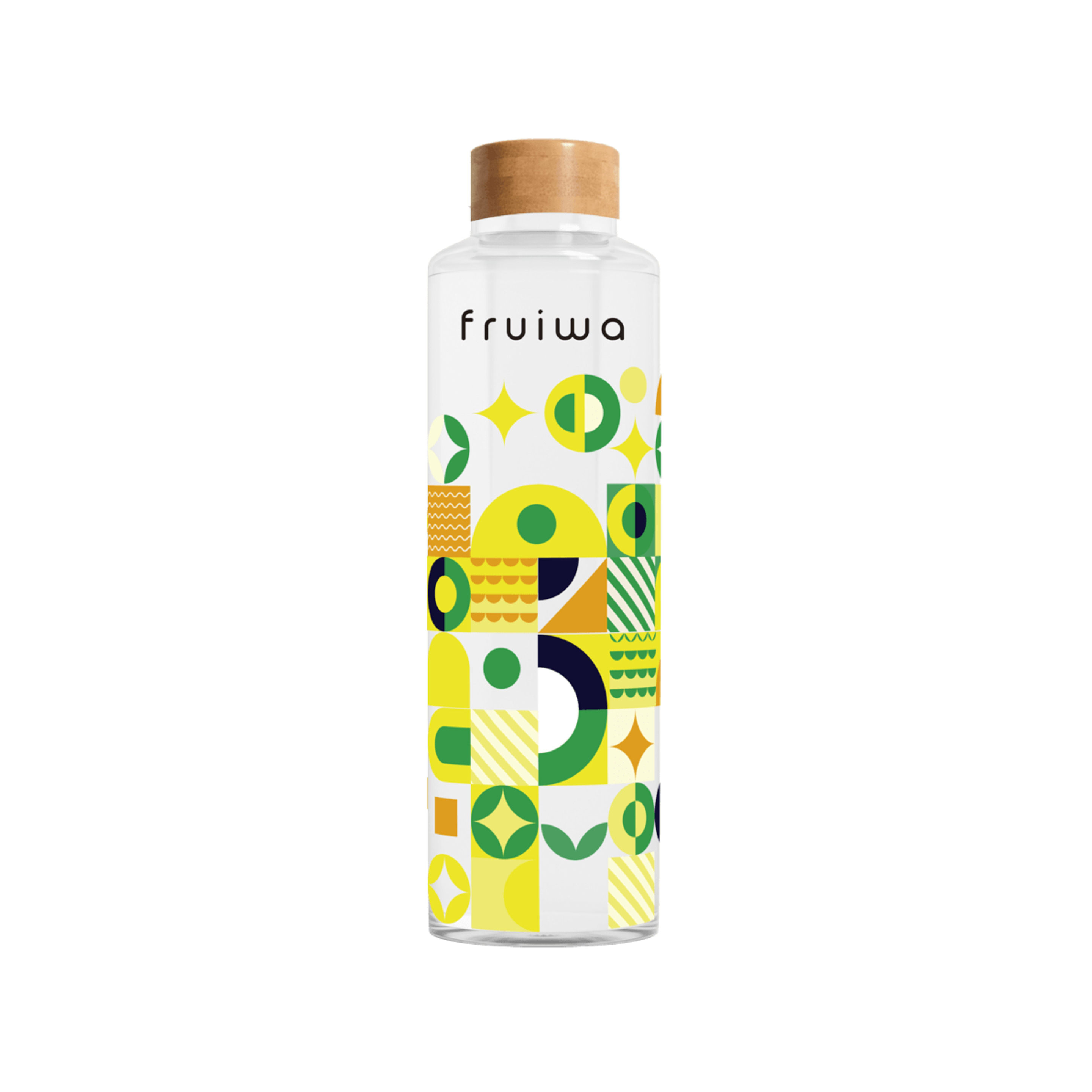 Botella De Vidrio Fruiwa “geometric Yellow” 500ml - Amarillo  MKP