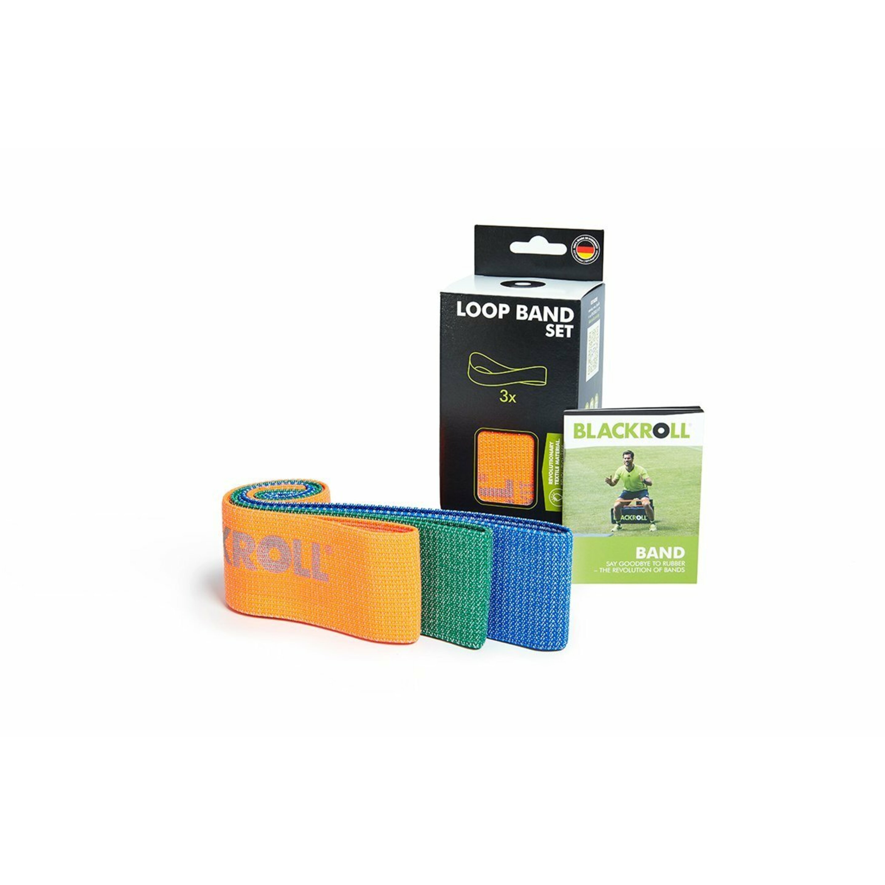 Bandas Elásticas De Material Textil Super-resistentes Blackroll® Loopband (30 Cm) - Naranja/Verde  MKP