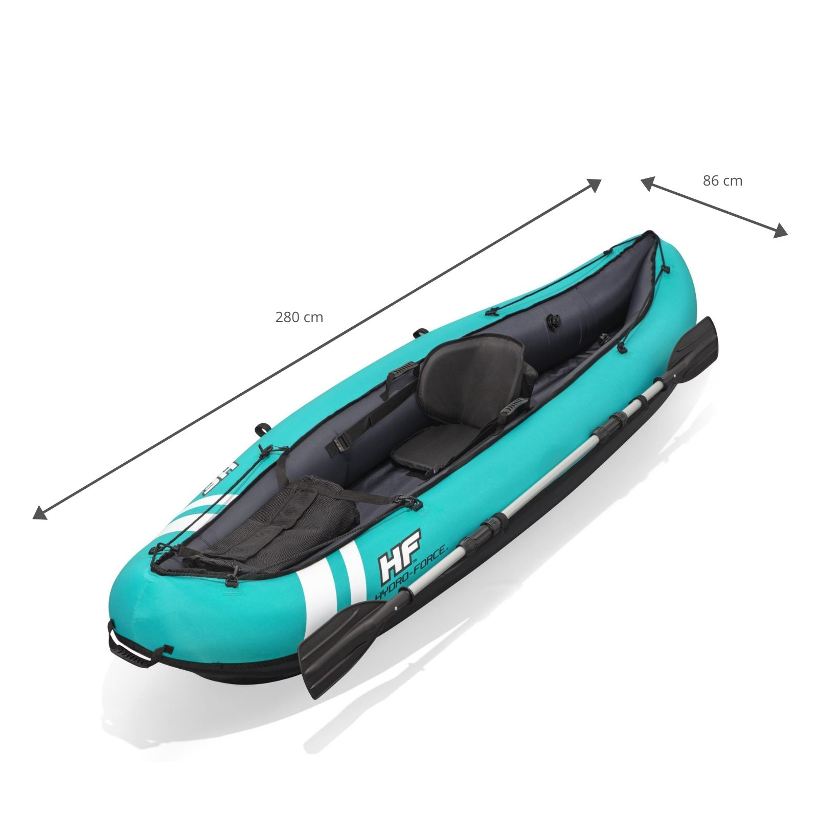 Kayak Hinchable Bestway Hydro-force Ventura 280x86 Cm 1 Persona Con Inflador Y Remo - Kayak 2 plazas  MKP