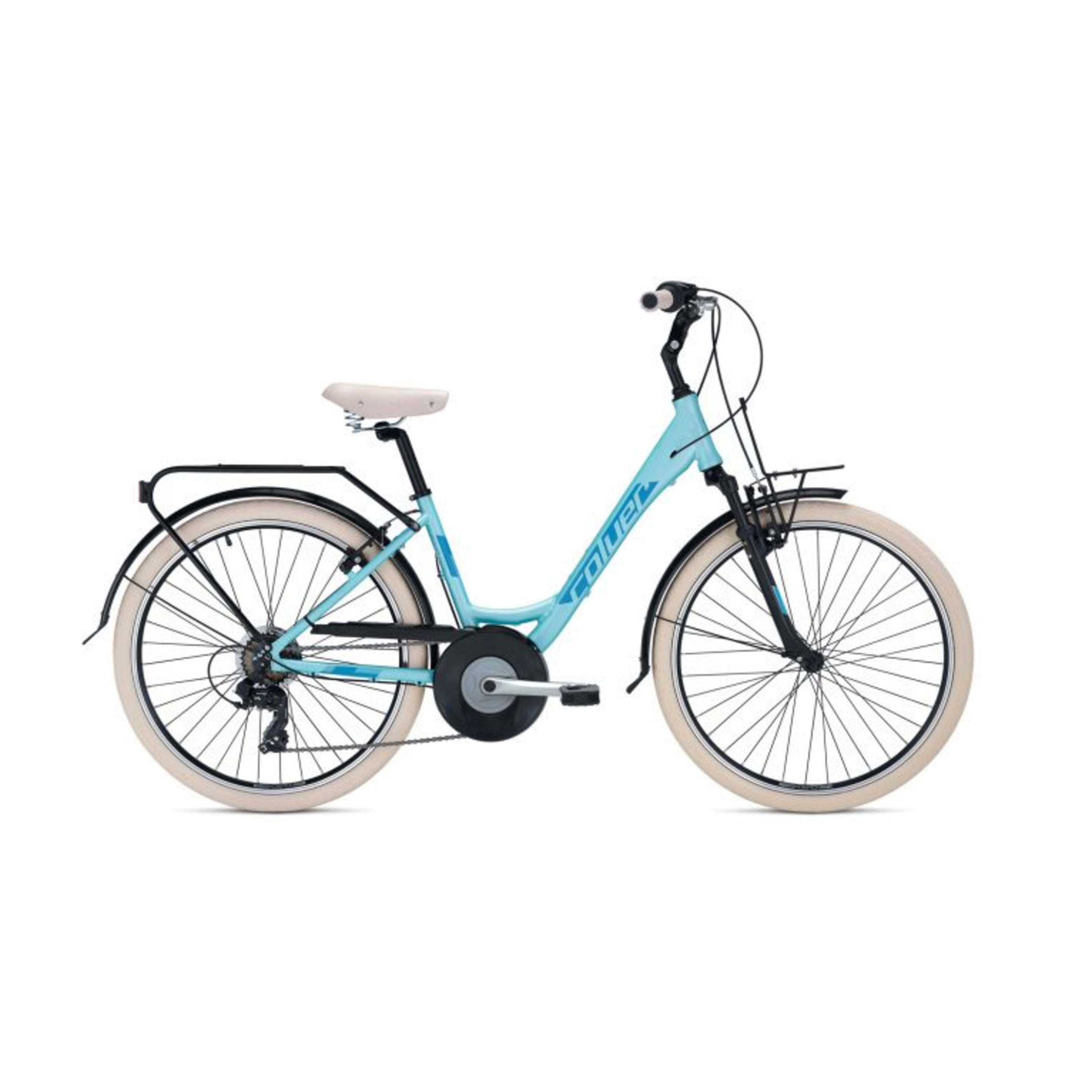 Bicicleta Ciudad Coluer Bahia 707 Hs 7vl T/18 Verde Agua