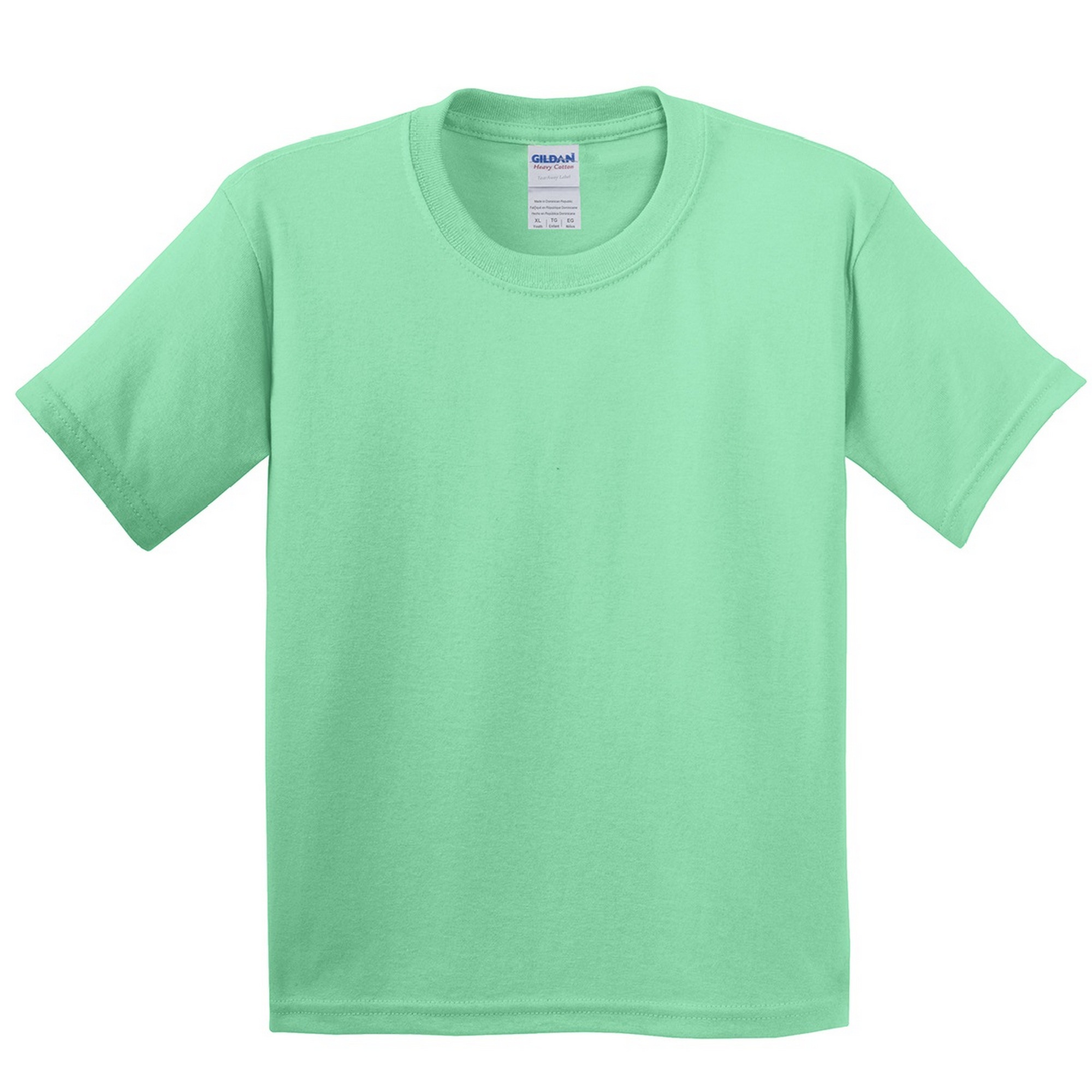 Camiseta Básica De Manga Corta Con Algodón Grueso (paquete De 2) - verde-fluor - 