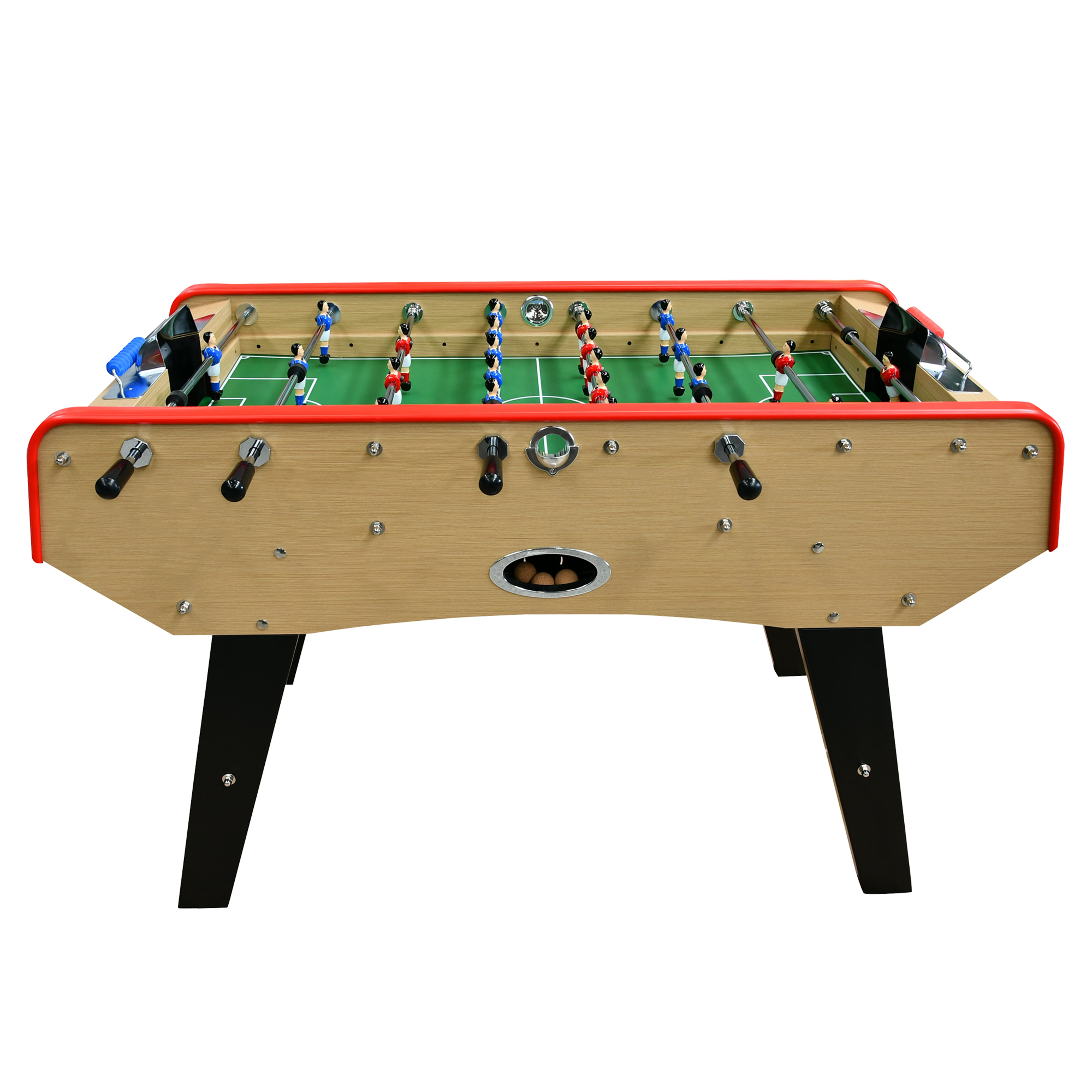 Futbolín Classic - 151 X 77 X 91 Cm - Mesa De Futbolín Con Barras Telescópicas, Color Madera Natural