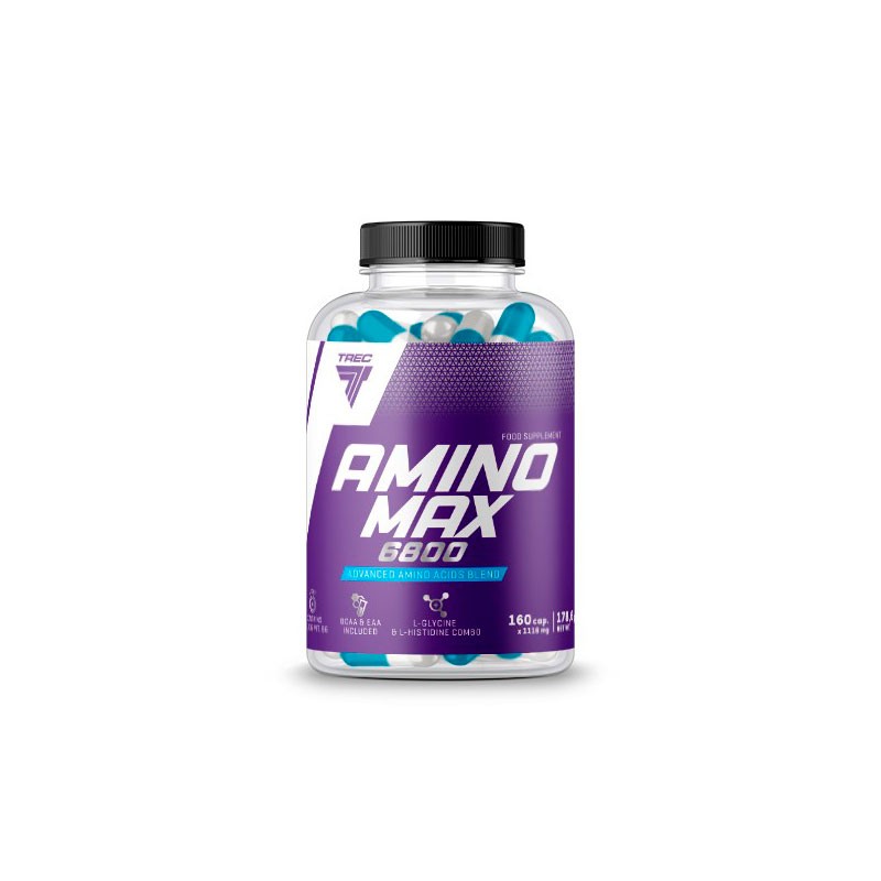 Amino Max 6800 - 160caps - Trec Nutrition - Sin Sabor