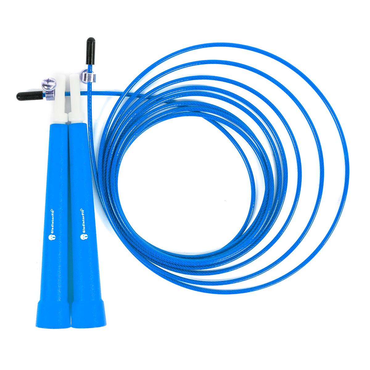 Cuerda De Saltar De Plástico 180cm Ajustable Con  Bolsa Gladiatorfit - azul - 