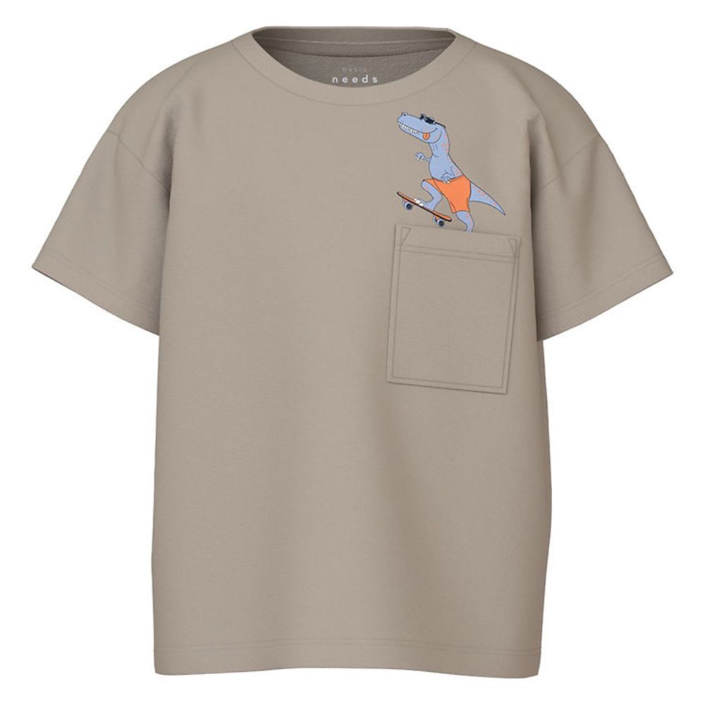 T-shirt De Caminhada Name It Vilian Ss Boxy Top. Pure Cashmere Criança 1-7 Anos - marron-claro - 