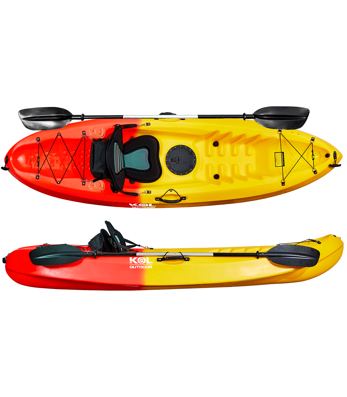 Kayak De Recreo Individual Kol Outdoor Mola (270x80 Cm) - rojo - 
