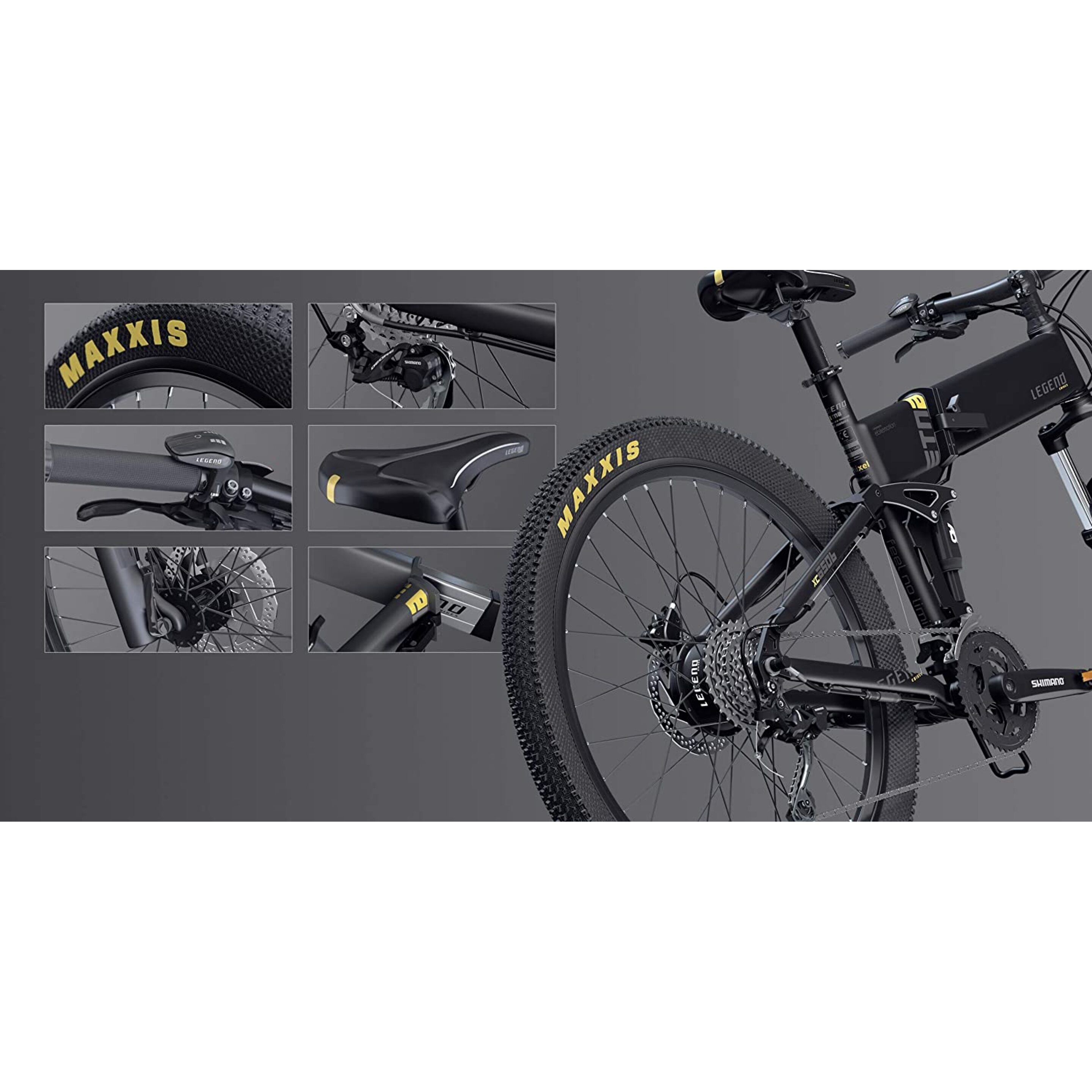 Bicicleta Eléctrica De Montaña Etna 500w - Negro  MKP