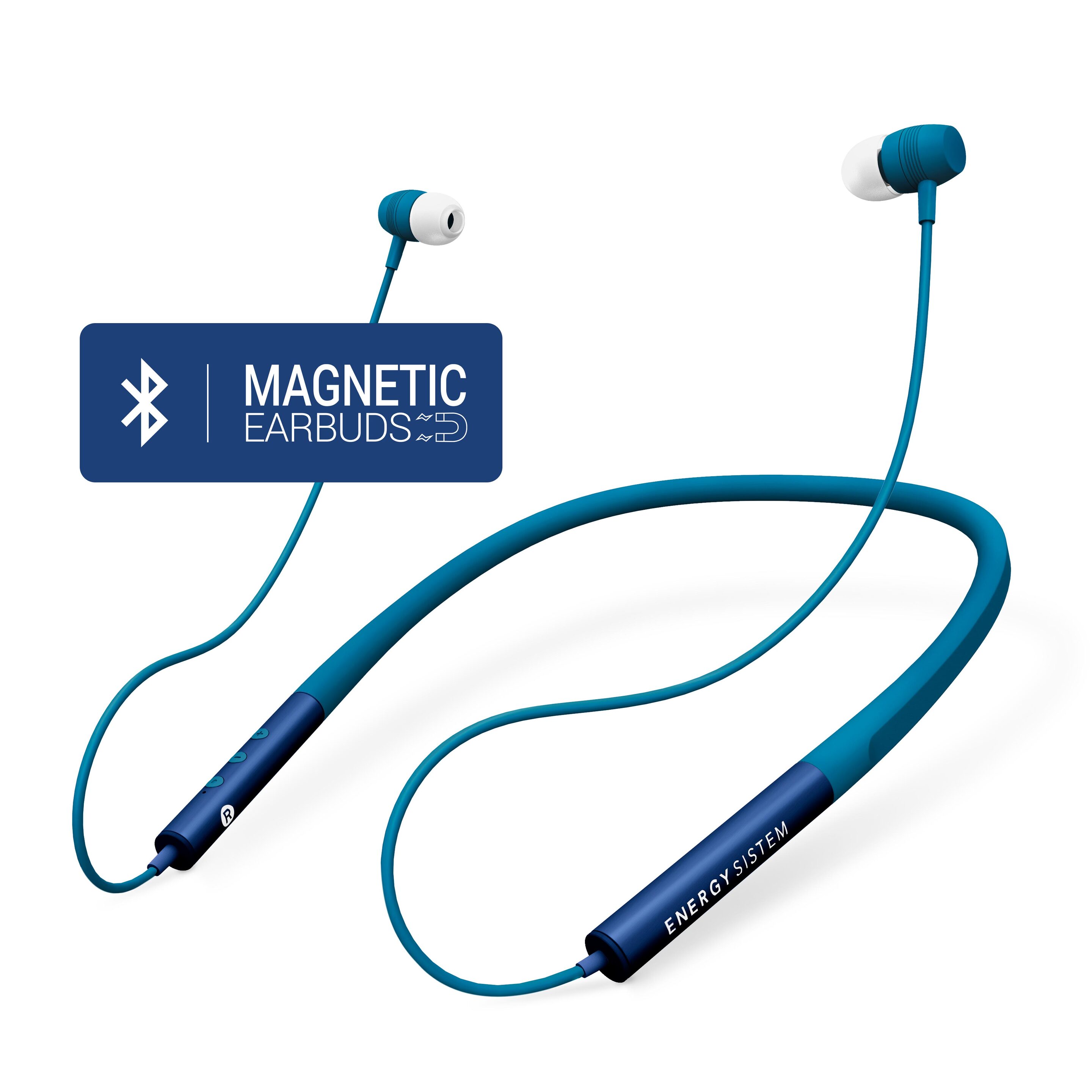 Energy Sistem Auriculares Earphones Neckband 3 Bluetooth Blue (neckband, Magnet Earbuds)