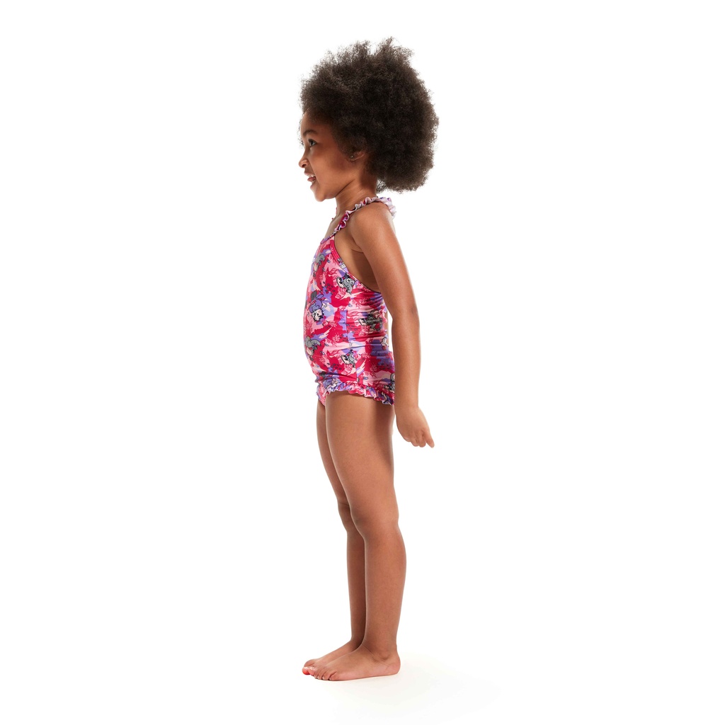 Baby Girls Printed Thin Strap Frill One Piece Swimsuit (fato De Banho De Uma Peça Com Alças Finas) Speedo Learn To Swim