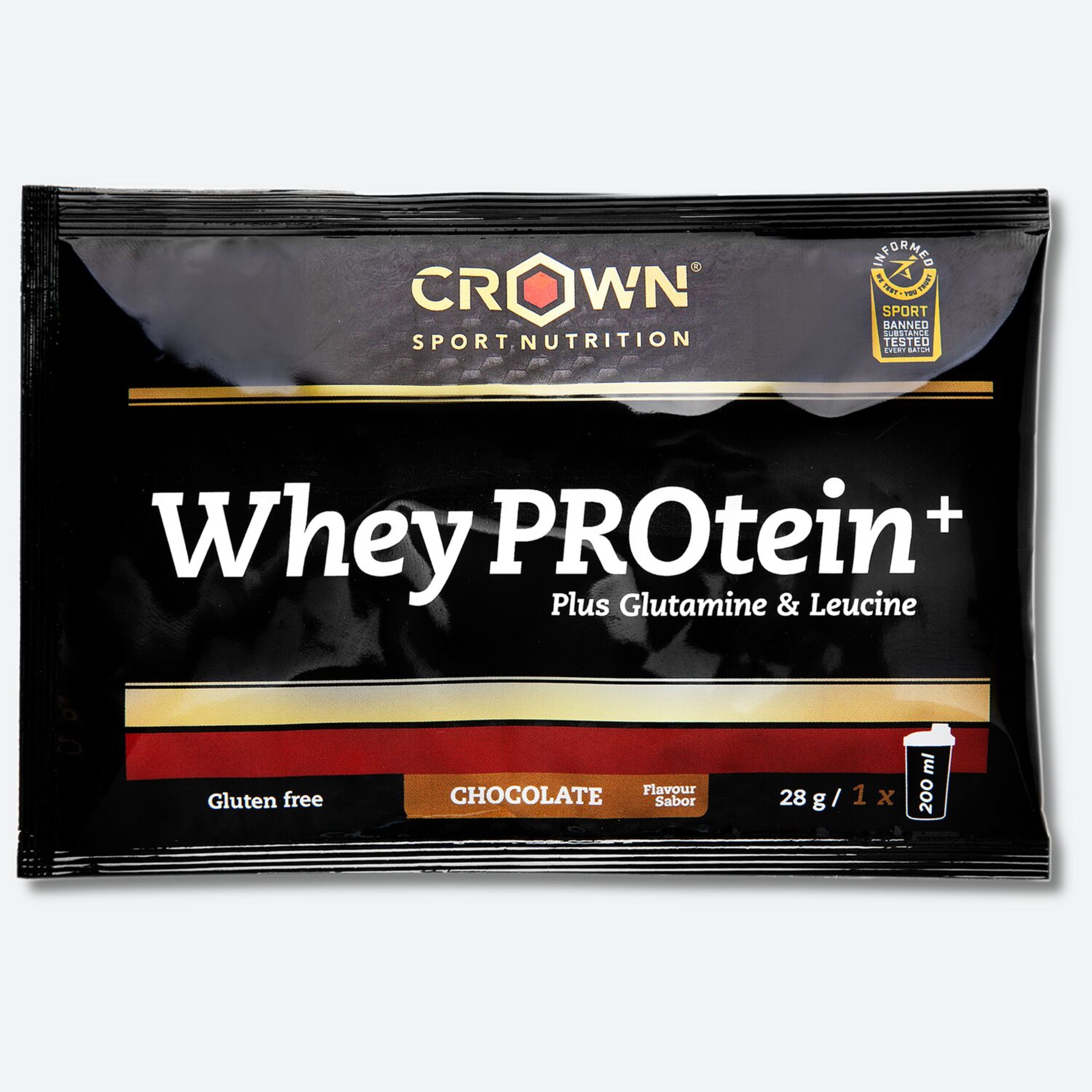 Sobre De Concentrado De Proteína De Suero De Leche De 28g Crown Sport Nutrition Chocolate