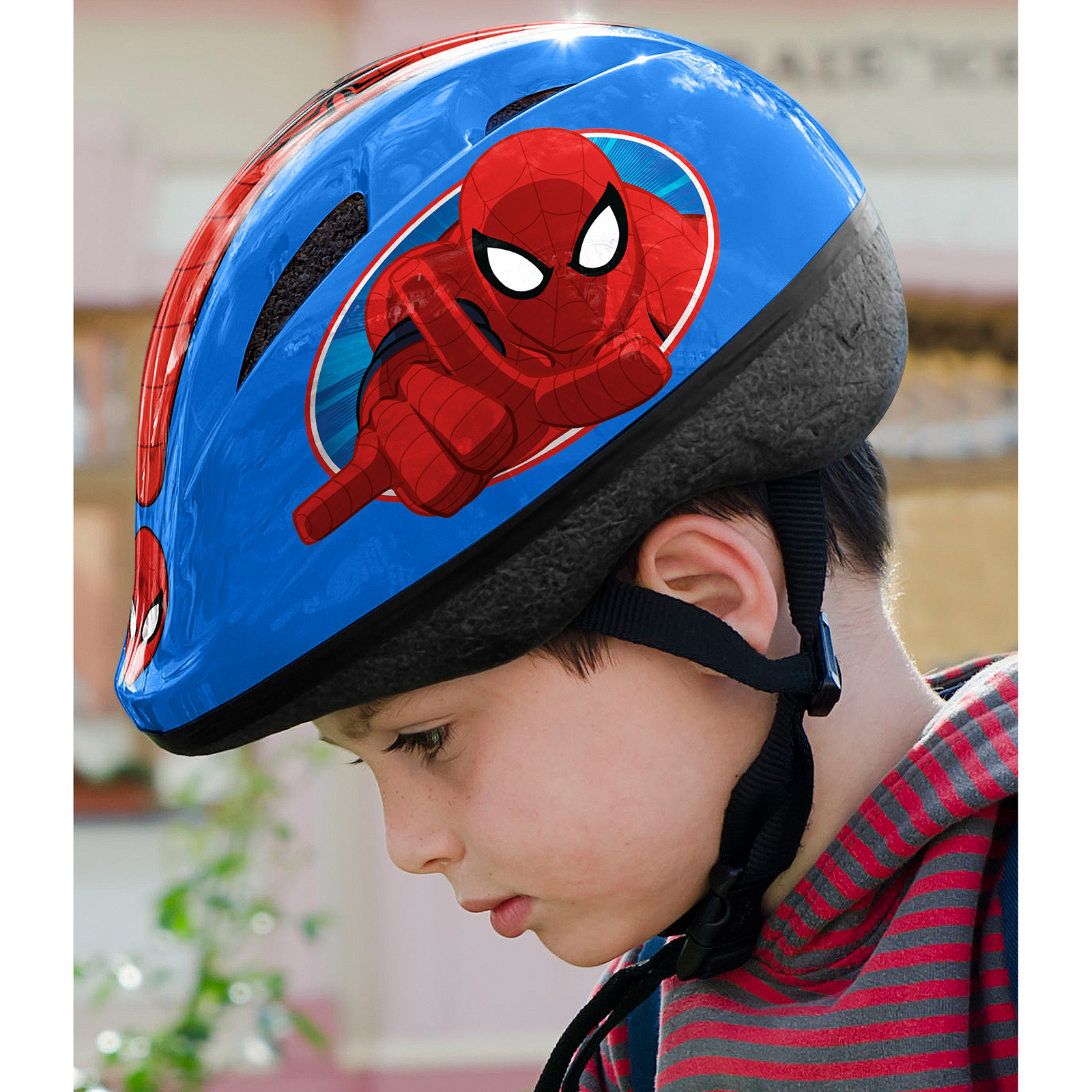 Capacete E Proteções Criança Spider-man Tam. 53-56 Cm