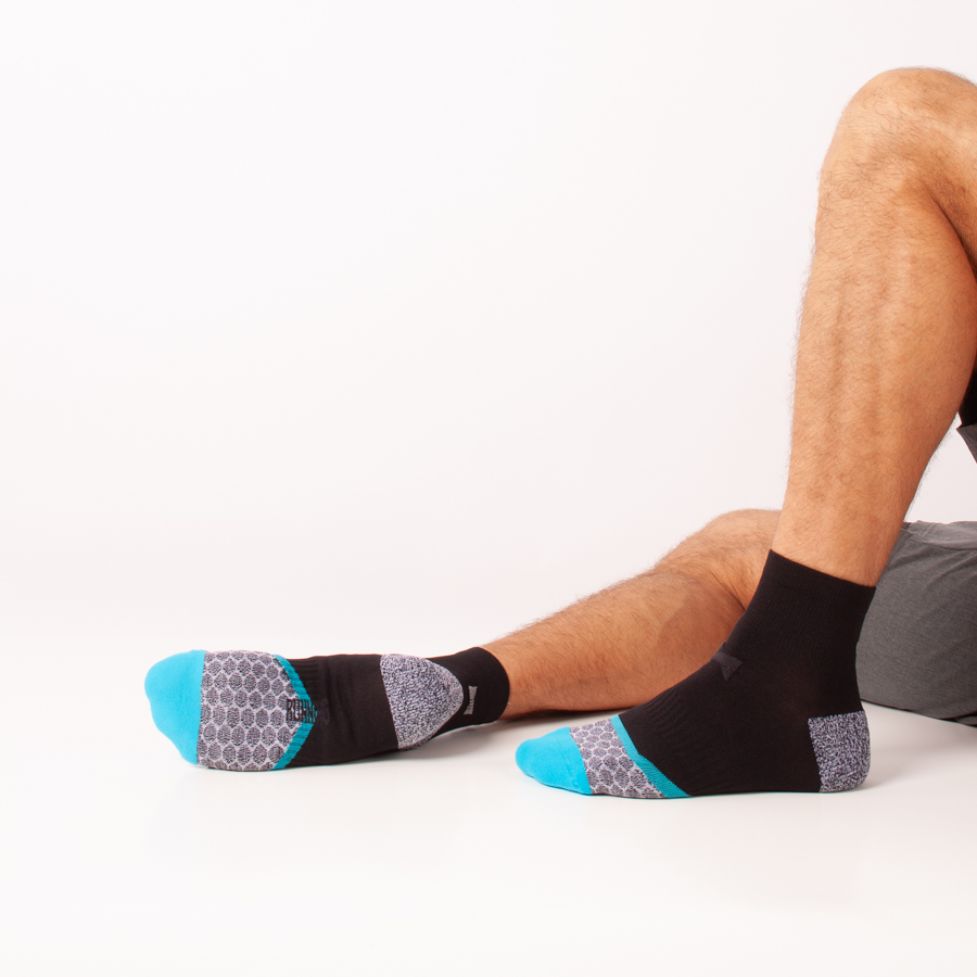 Paquete 3 Pares Calcetines Xtreme Sockswear Técnicos De Running - Negro - Reflector Por Detrás  MKP