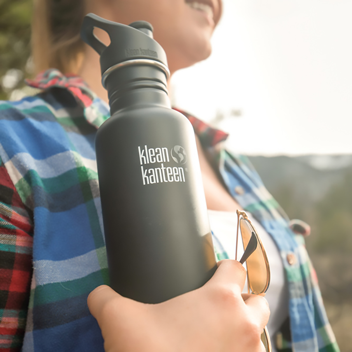 Botella De Agua Klean Kanteen Classic De 18oz Con Tapón Sport Cap