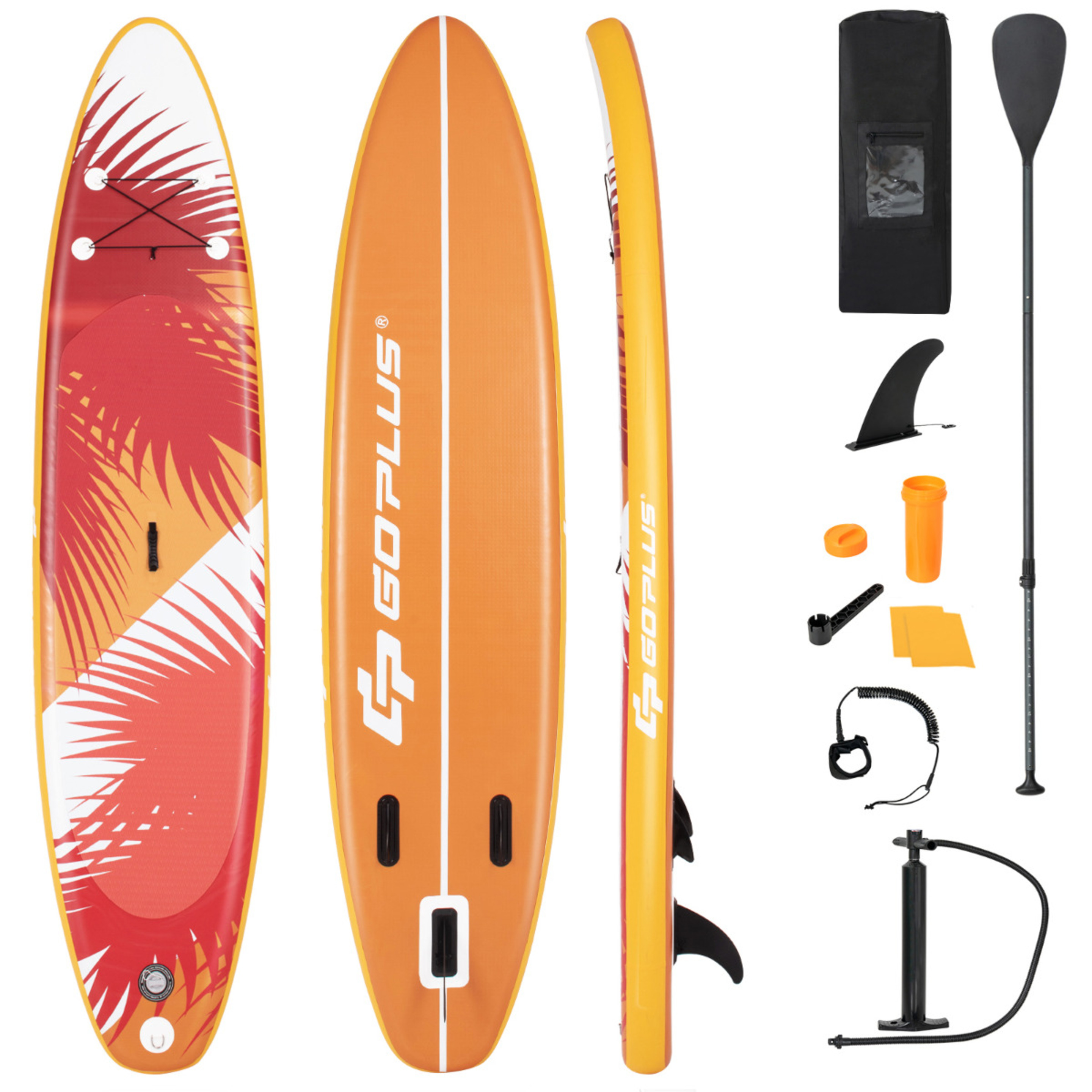 Costway Tabla De Paddle Inflable Para Jóvenes Y Adultos - Naranja/Rojo - Tabla De Surf  MKP