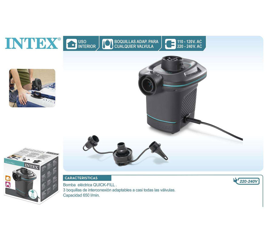 Bomba Elétrica Invertível Intex Com Bocais 220-240v