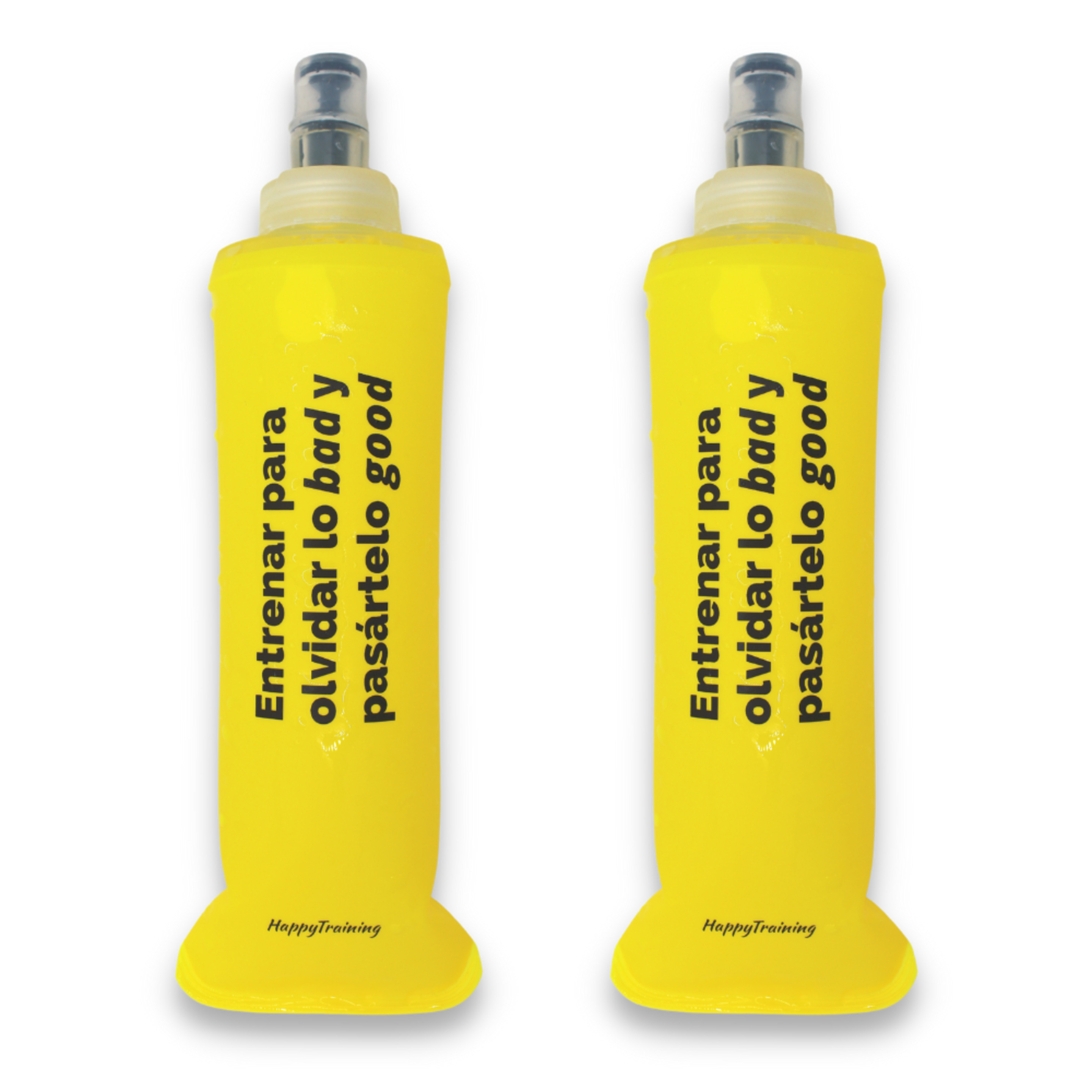 2x Soft Flask 250ml Bpa Free - amarillo - 
