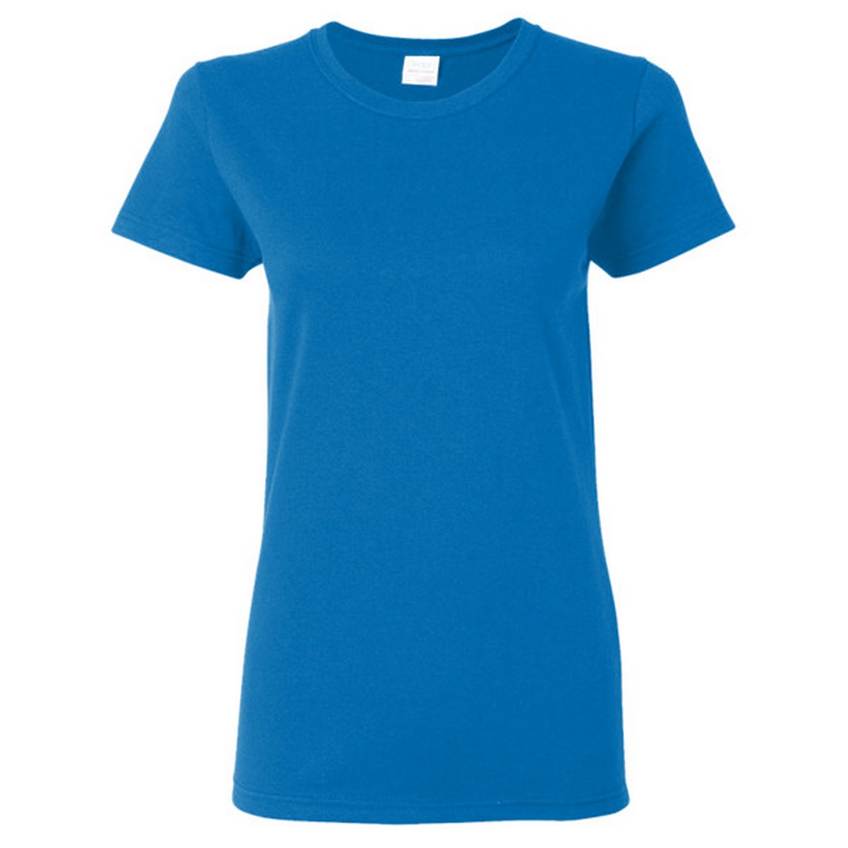 Camiseta De Algodón Grueso De Manga Corta Gildan Missy - azul - 