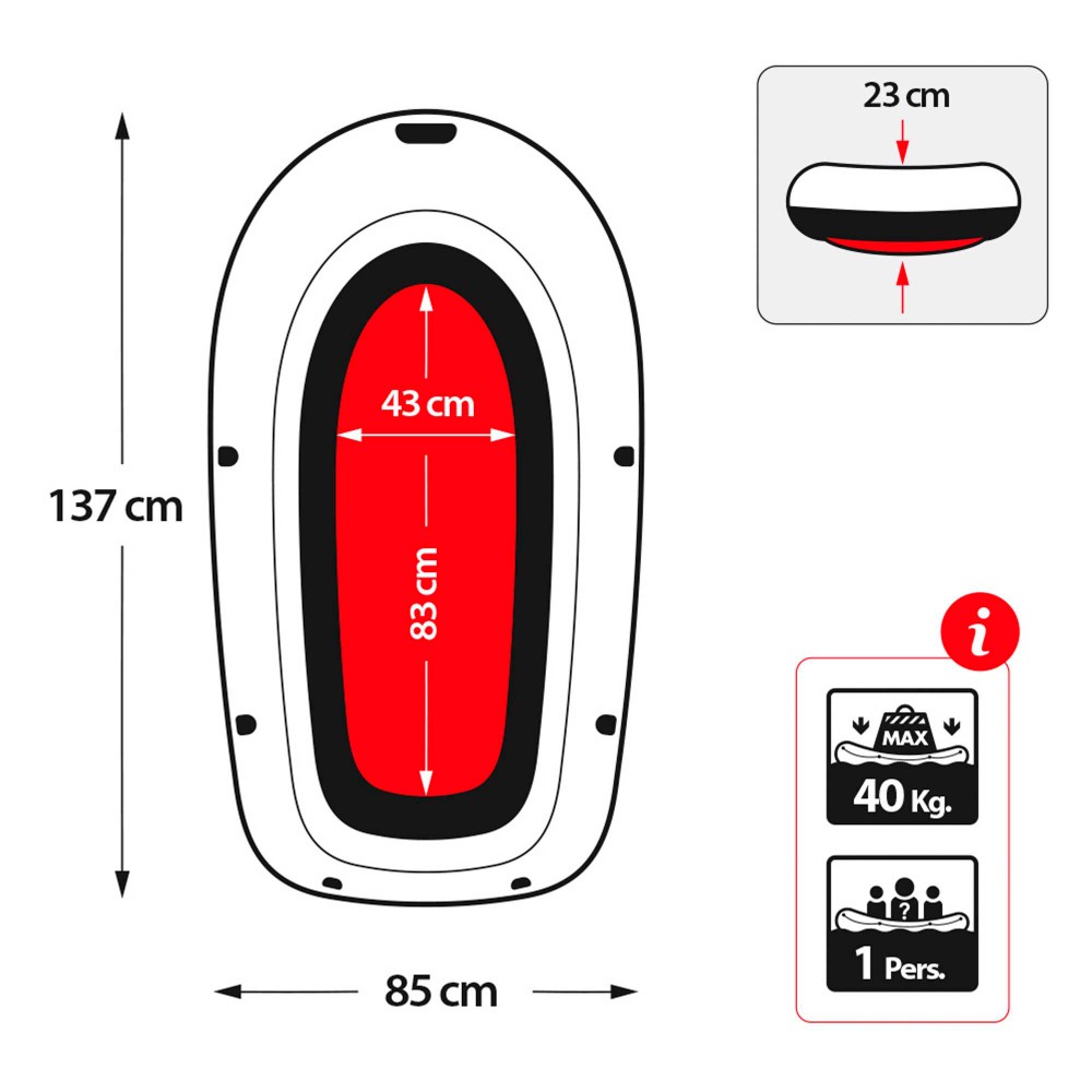 Barco Insuflável Intex Explorer Para Crianças - 137x85x23 Cm