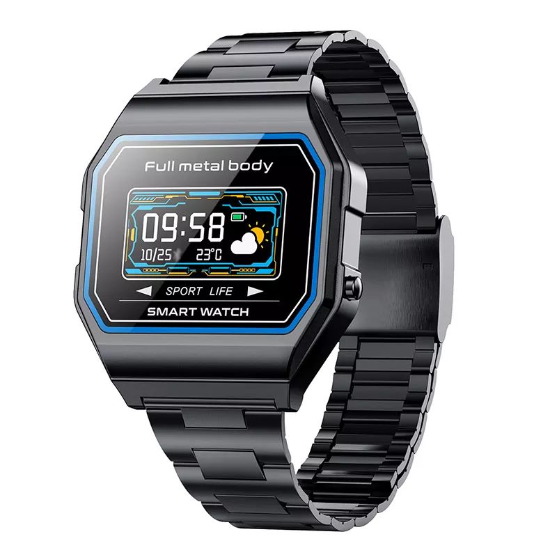 Smartwatch Kw18, 0.96'', Frequência Cardíaca 24/7, Calorias E Distância Percorrida, Modo Multidesportivo, Notificações: Chamada, Sms, Redes Sociais - Preto - negro - 