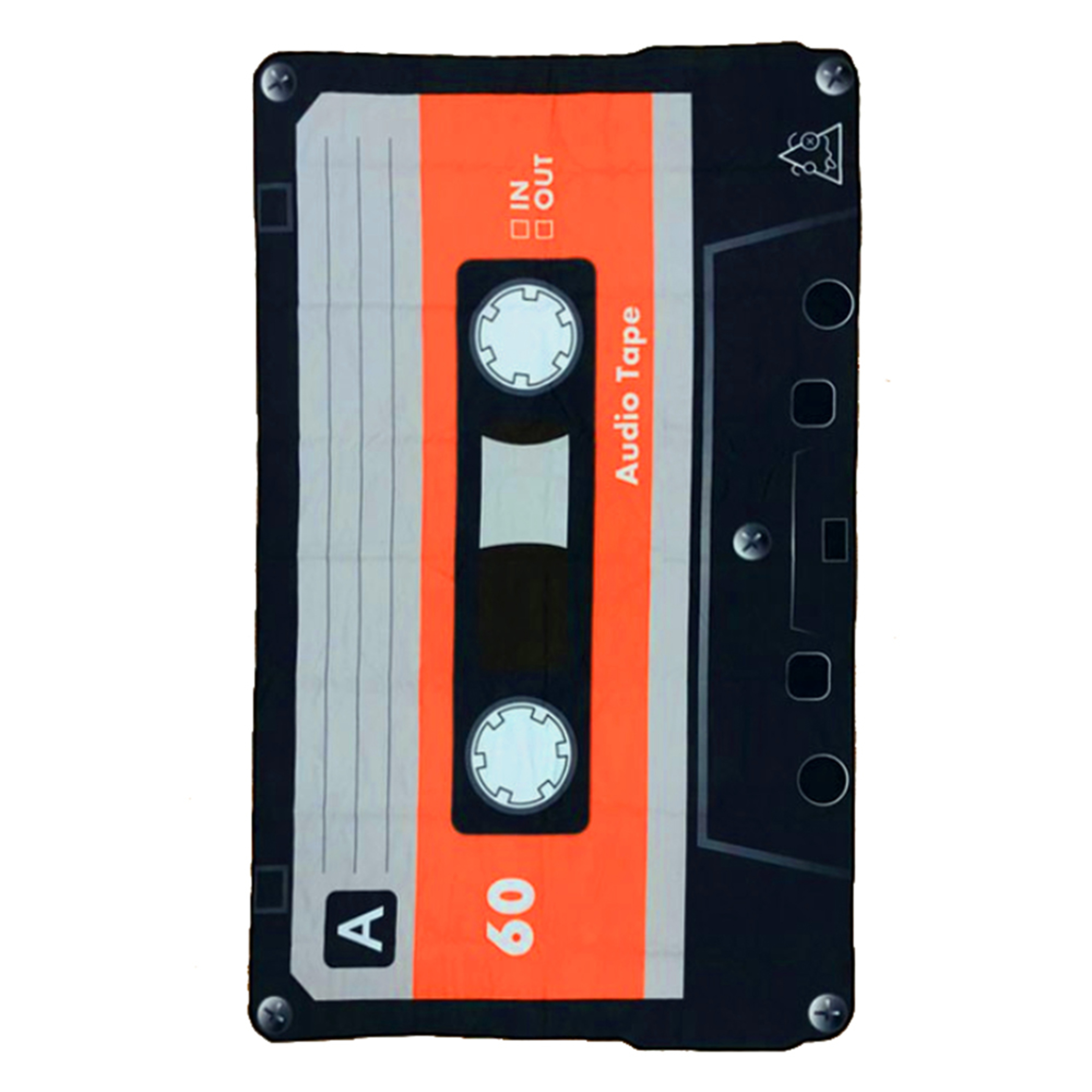 Toalla Be Crazy Cassette - Negro/Naranja - Vuélvete Crazy  MKP