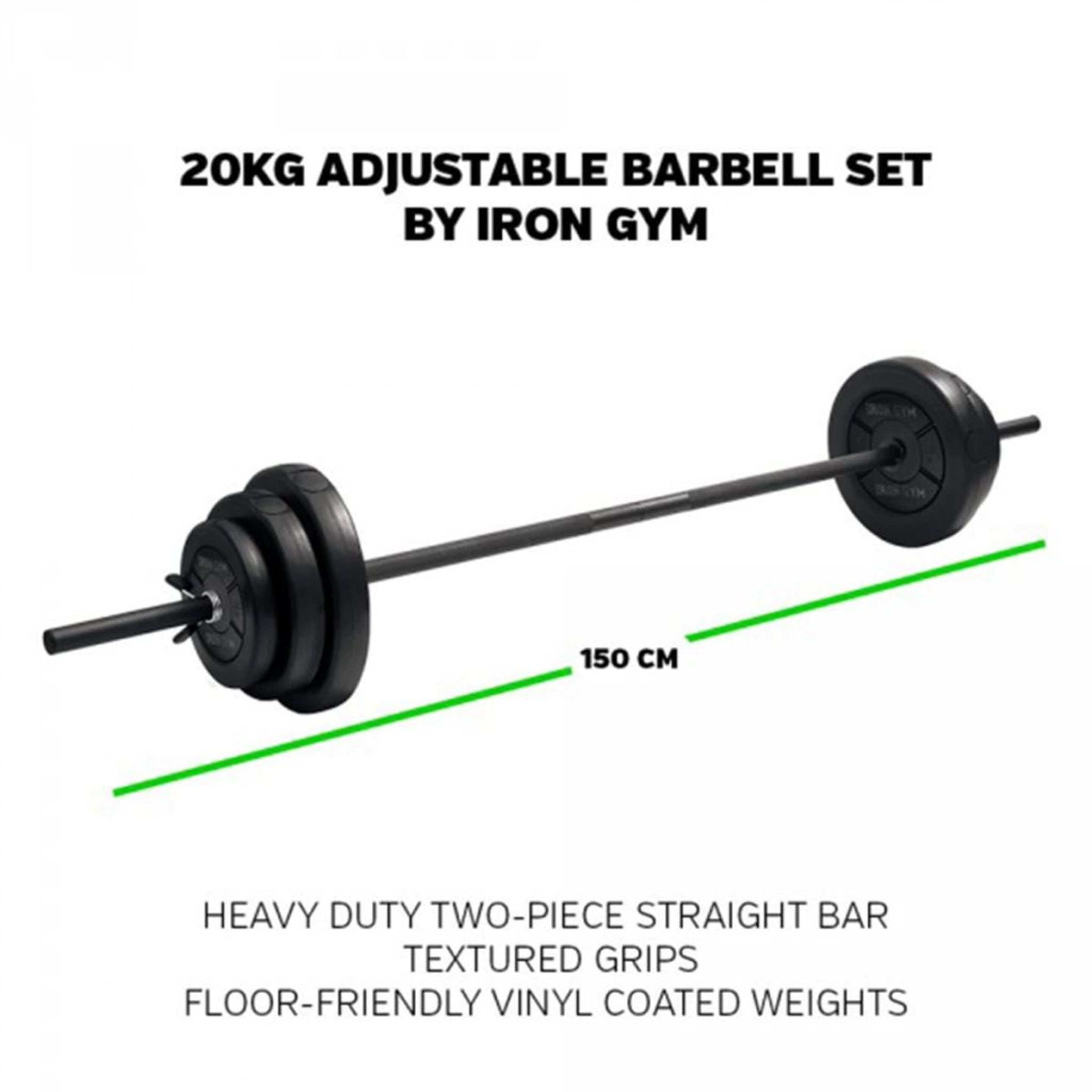 Iron Gym Set Barra Ajustable De Musculación 20 Kg Irg034