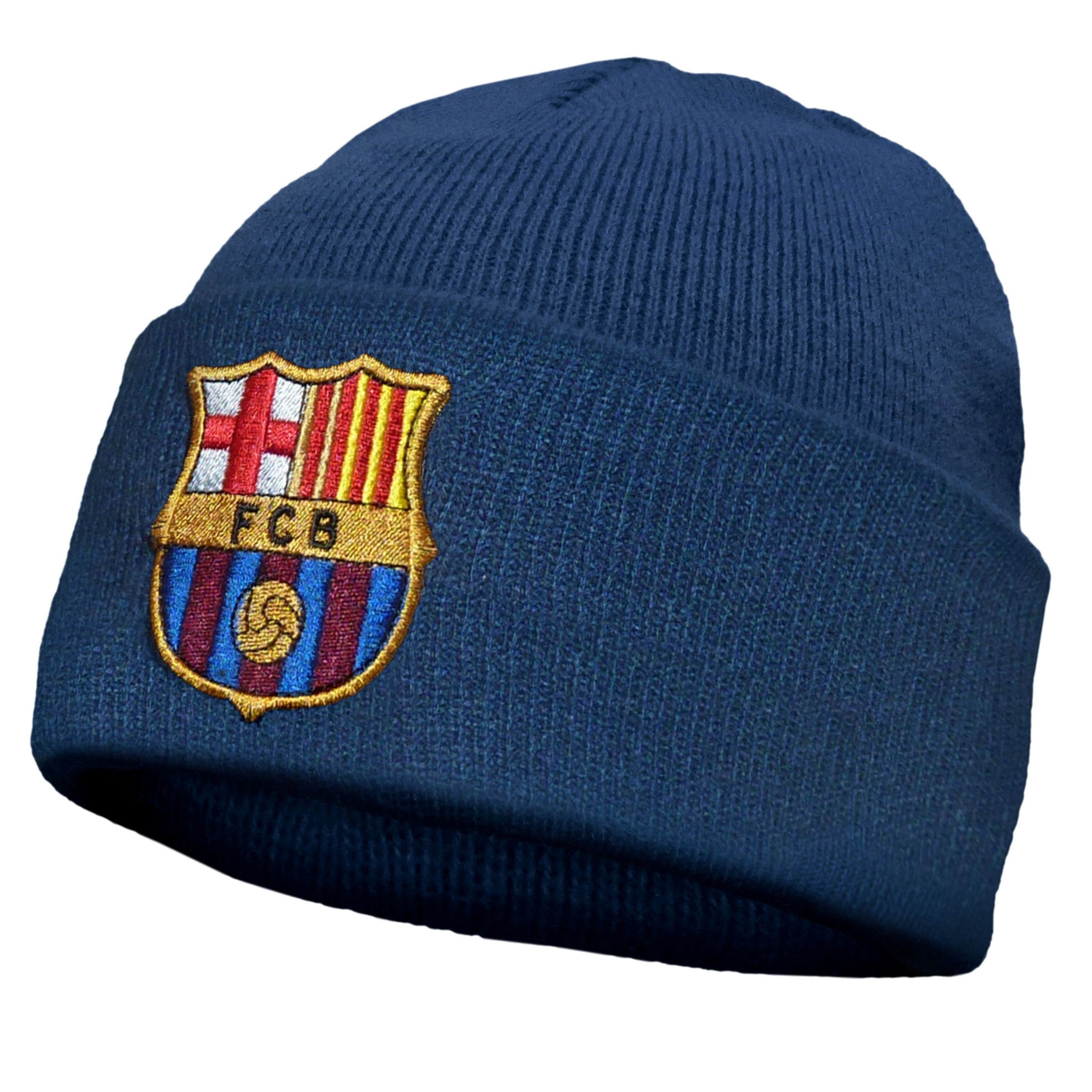 Fc Barcelona - Gorro Básico Oficial De Punto - Con El Escudo Del Club - Gorro - Rojo