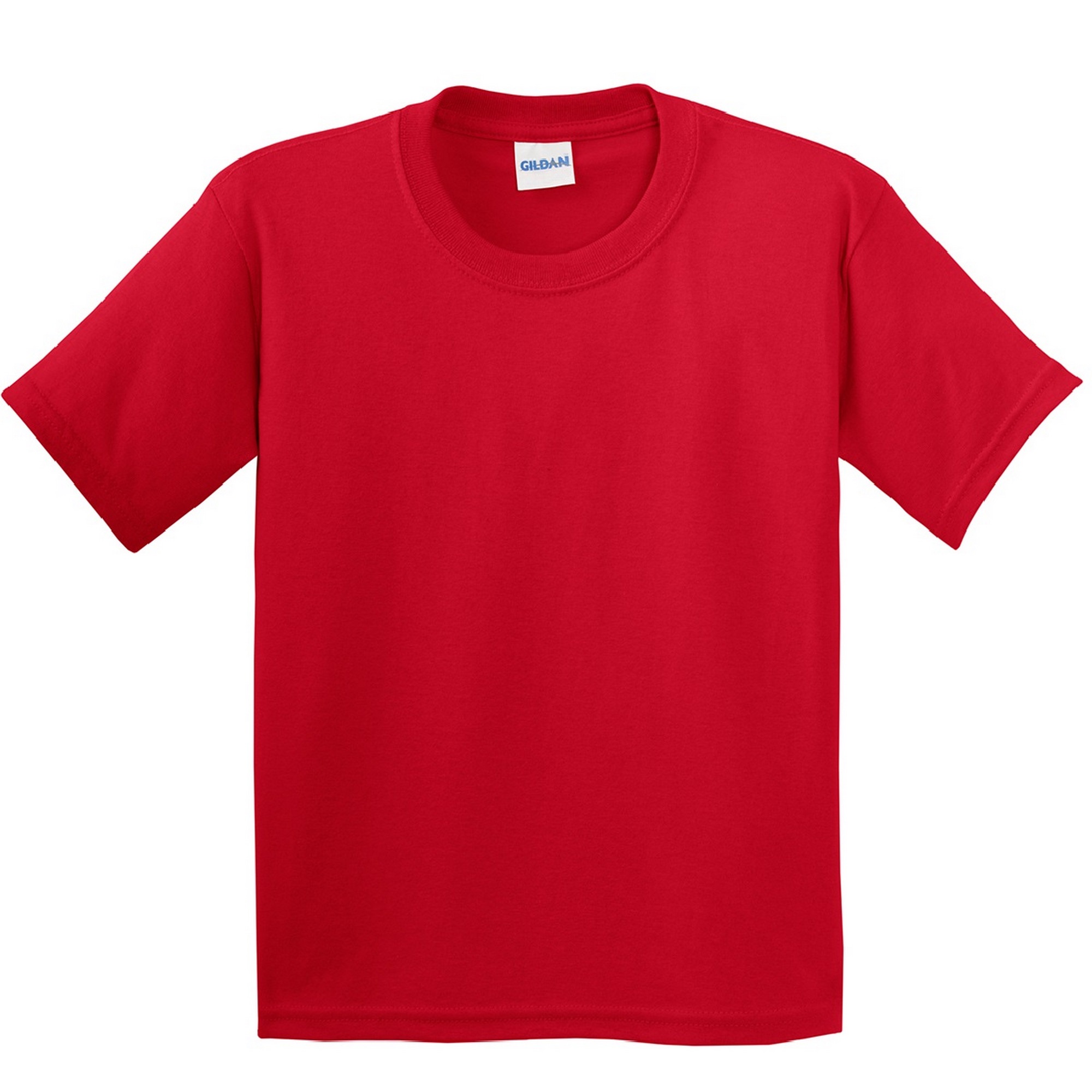 Camiseta Básica De Manga Corta Estilosa Suave Gildan - rojo - 