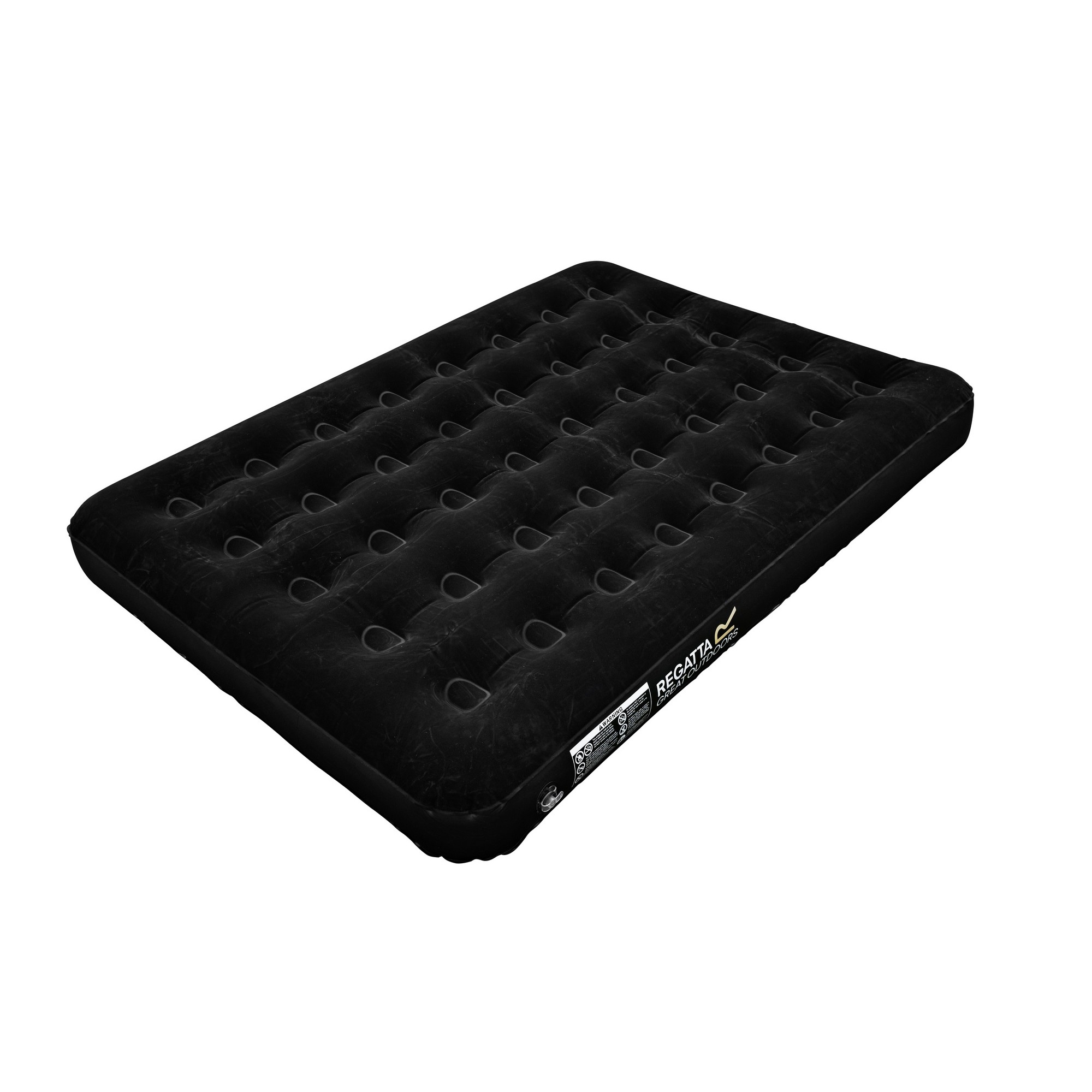 Great Outdoors Flock Double Airbed Inflatable Regatta - negro - 