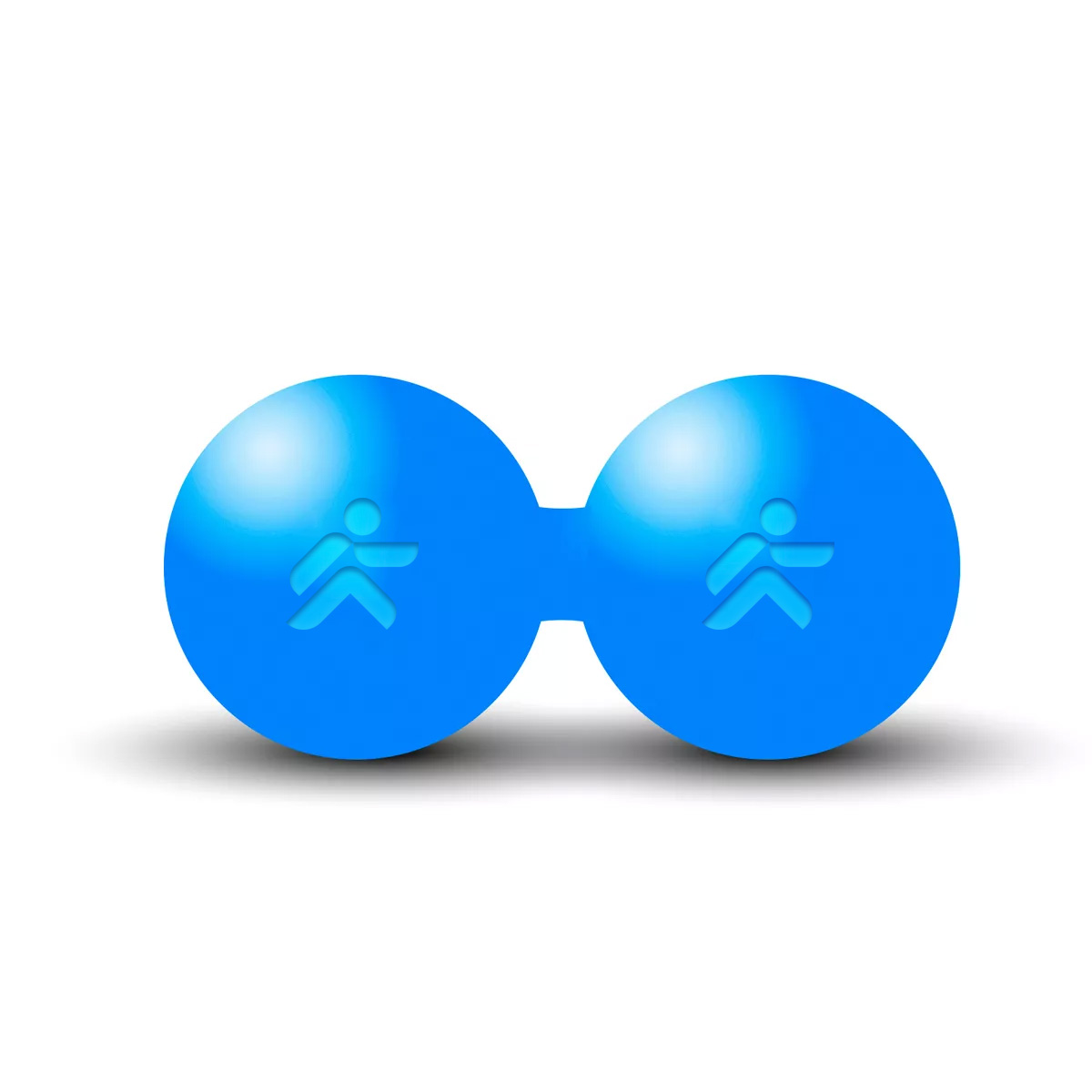 Bola De Massagem Dupla Em Ebonite "foam Ball" Ø 6cm | Azul