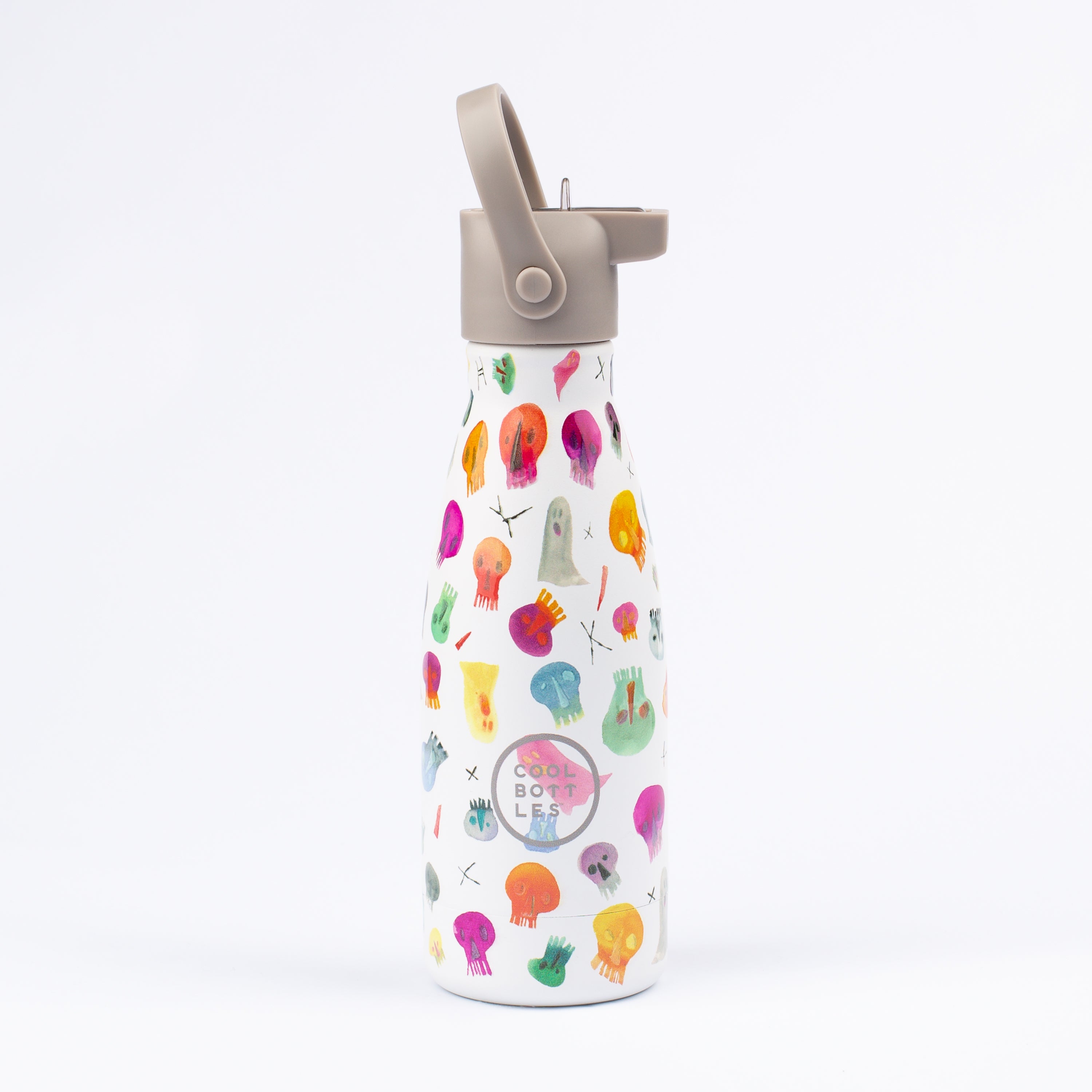 Garrafa Térmica Para Crianças De Aço Inoxidável Cool Bottles. Crazy Skulls 260ml - multicolor - 