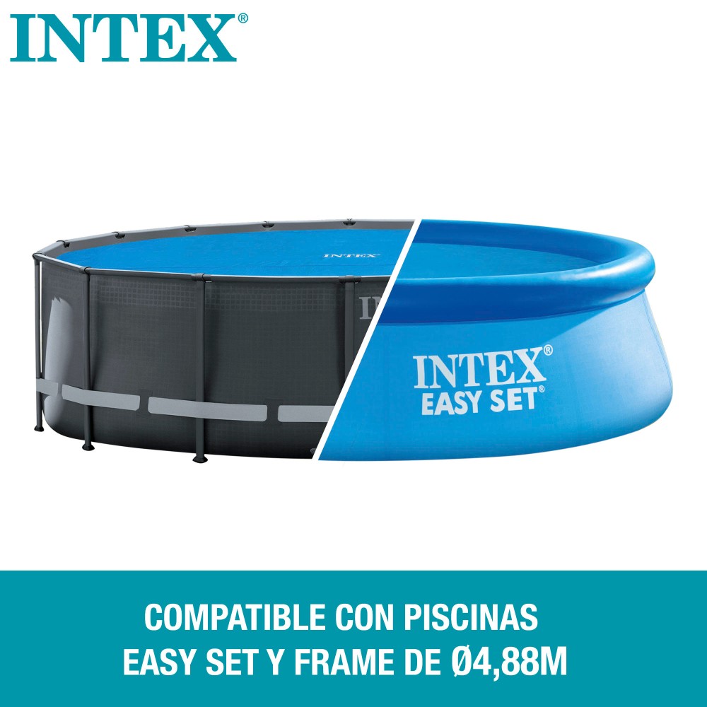 Cobertura Solar Intex Piscinas Easy Set/metal Frame Ø488 Cm