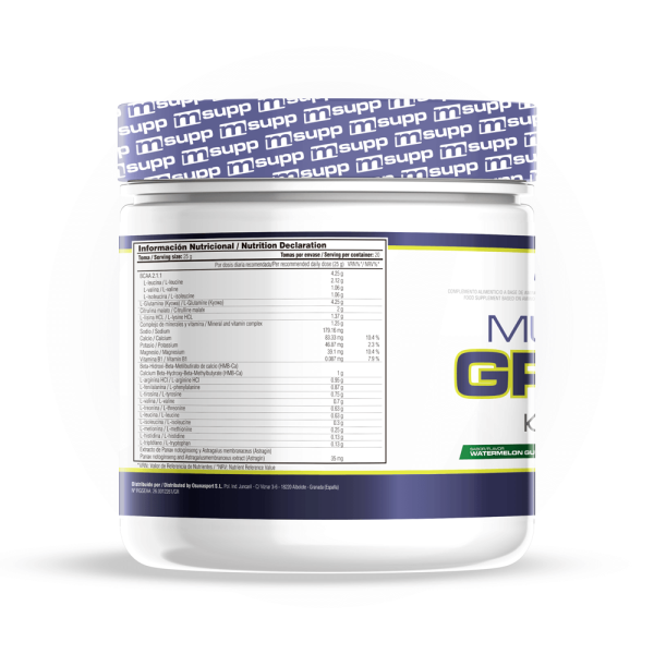 Mg Amino Muscle Grow - 500g De Mm Supplements Sabor Sandias De Gominola