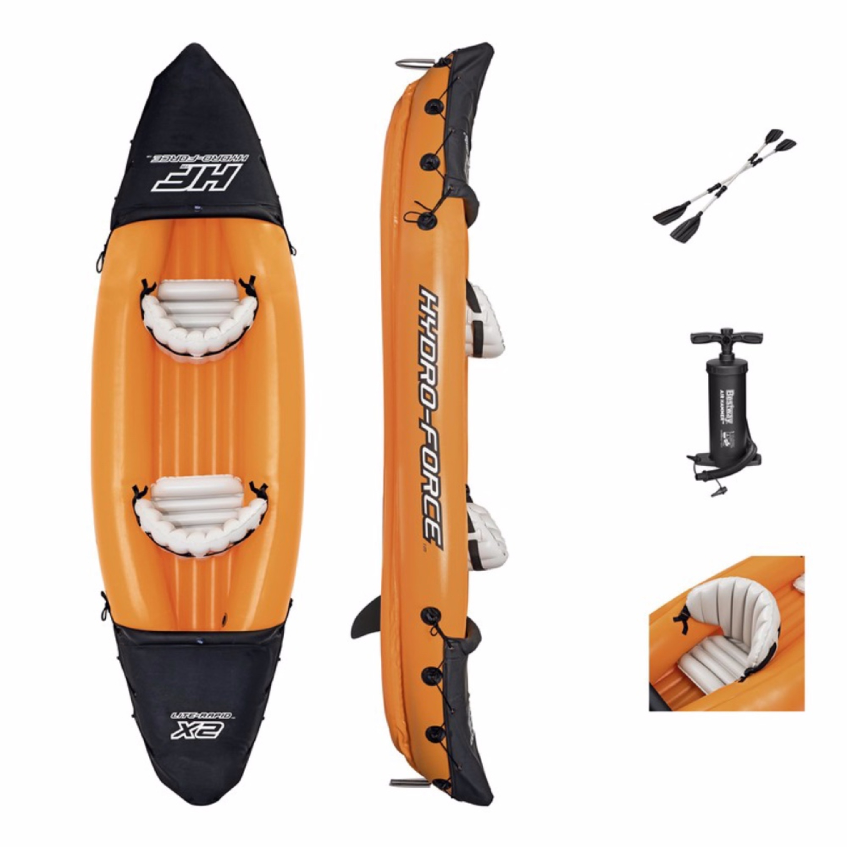 Bestway Kayak Hinchable Hydro Force Lite-rapid - naranja-negro - 