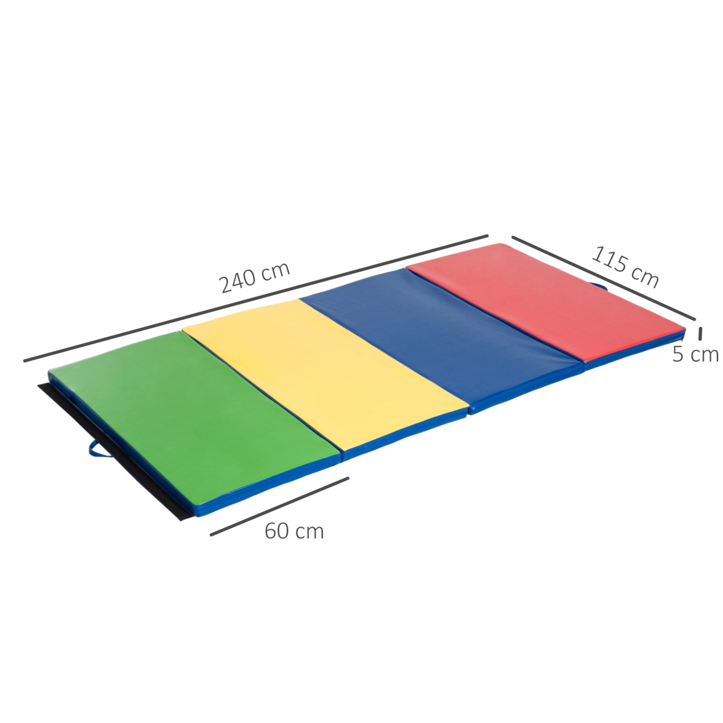 Homcom Colchoneta De Gimnasia Plegable Con Asa 115x240x5cm Grosor 5 Cm Perfecta Para Adultos