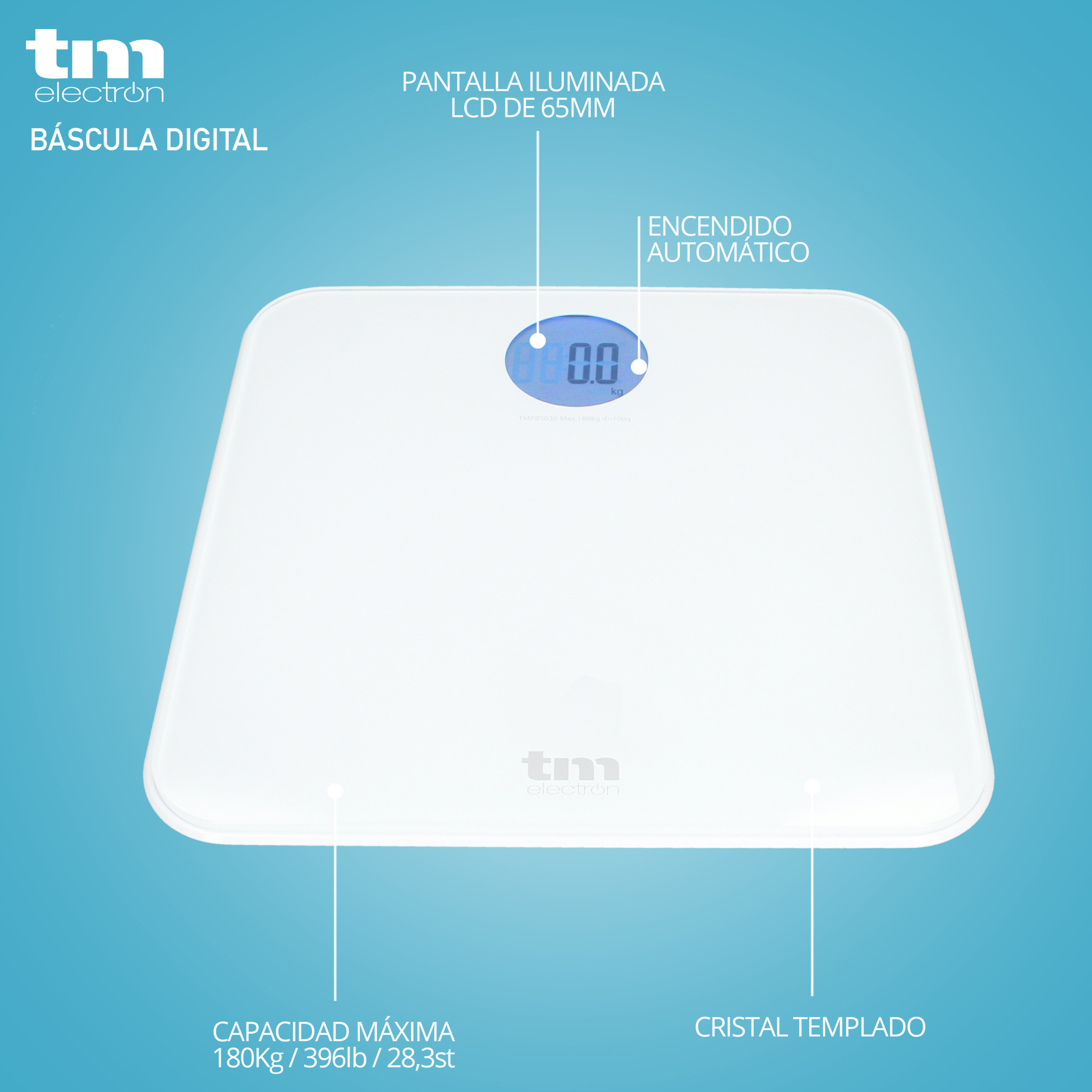 Báscula Digital De Baño Tm Electron